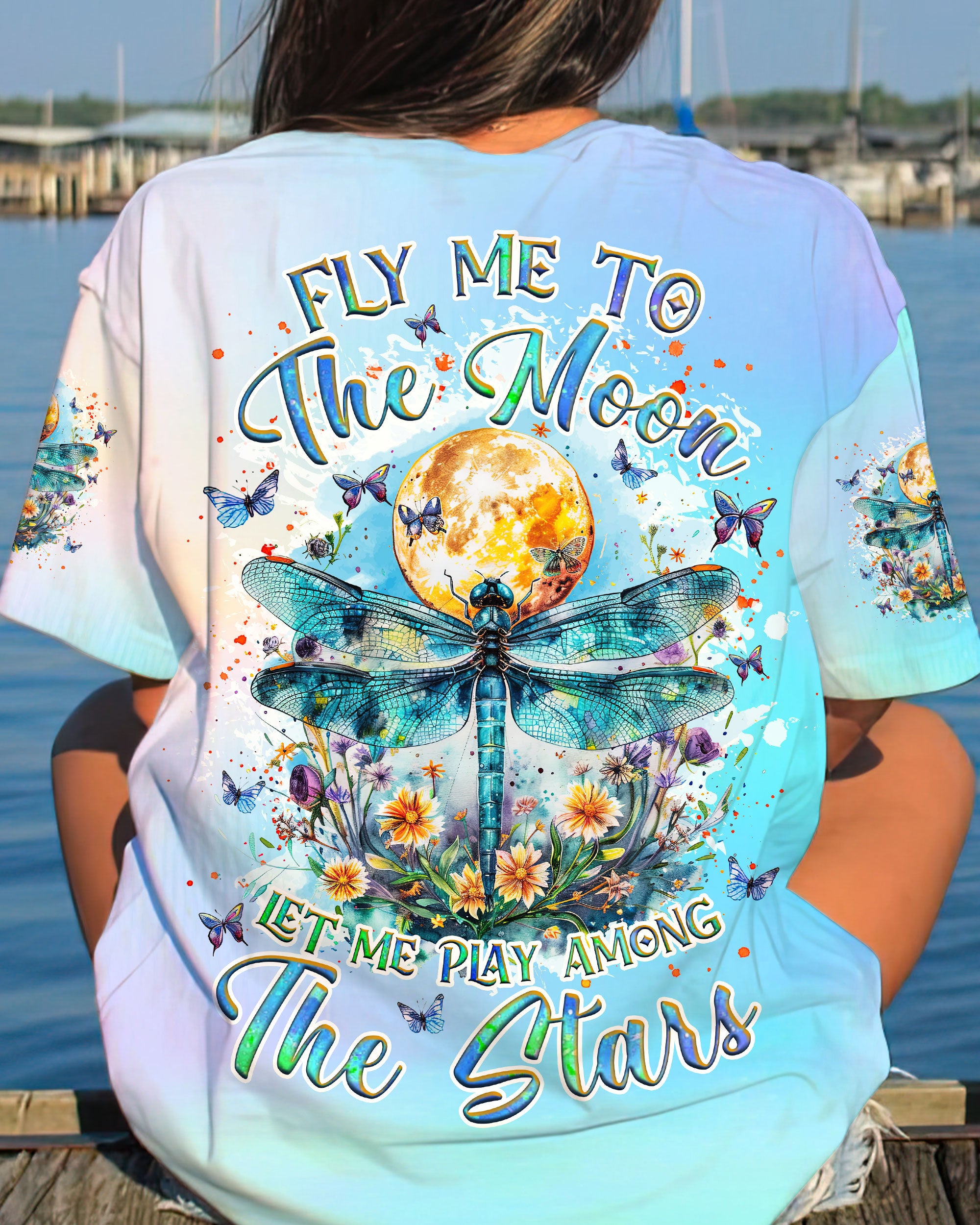 FLY ME TO THE MOON DRAGONFLY ALL OVER PRINT - TLNZ1307243