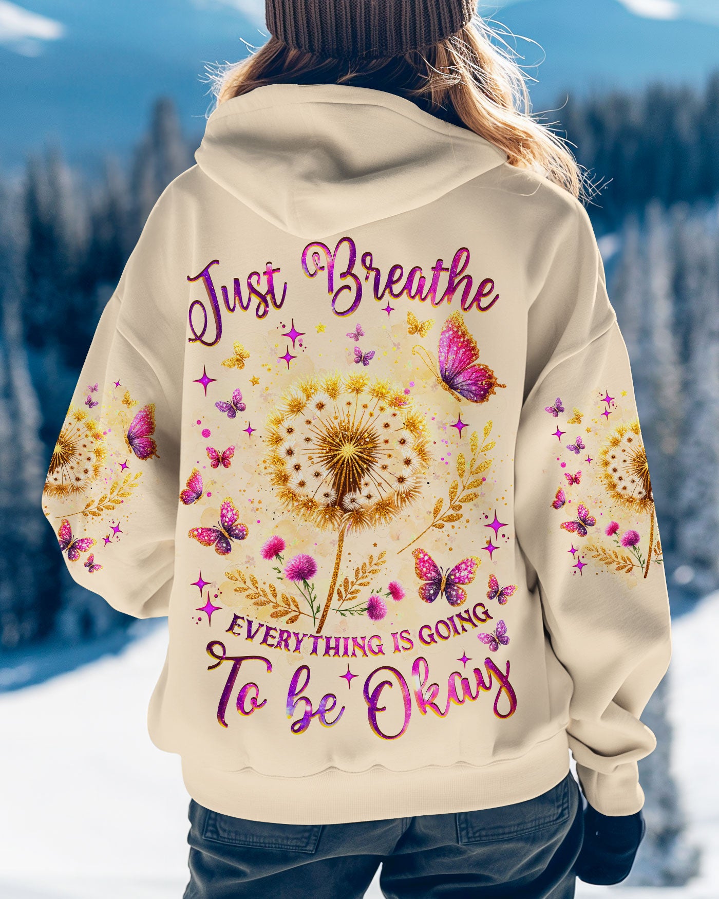 JUST BREATHE DANDELION ALL OVER PRINT  - TLNZ1110244