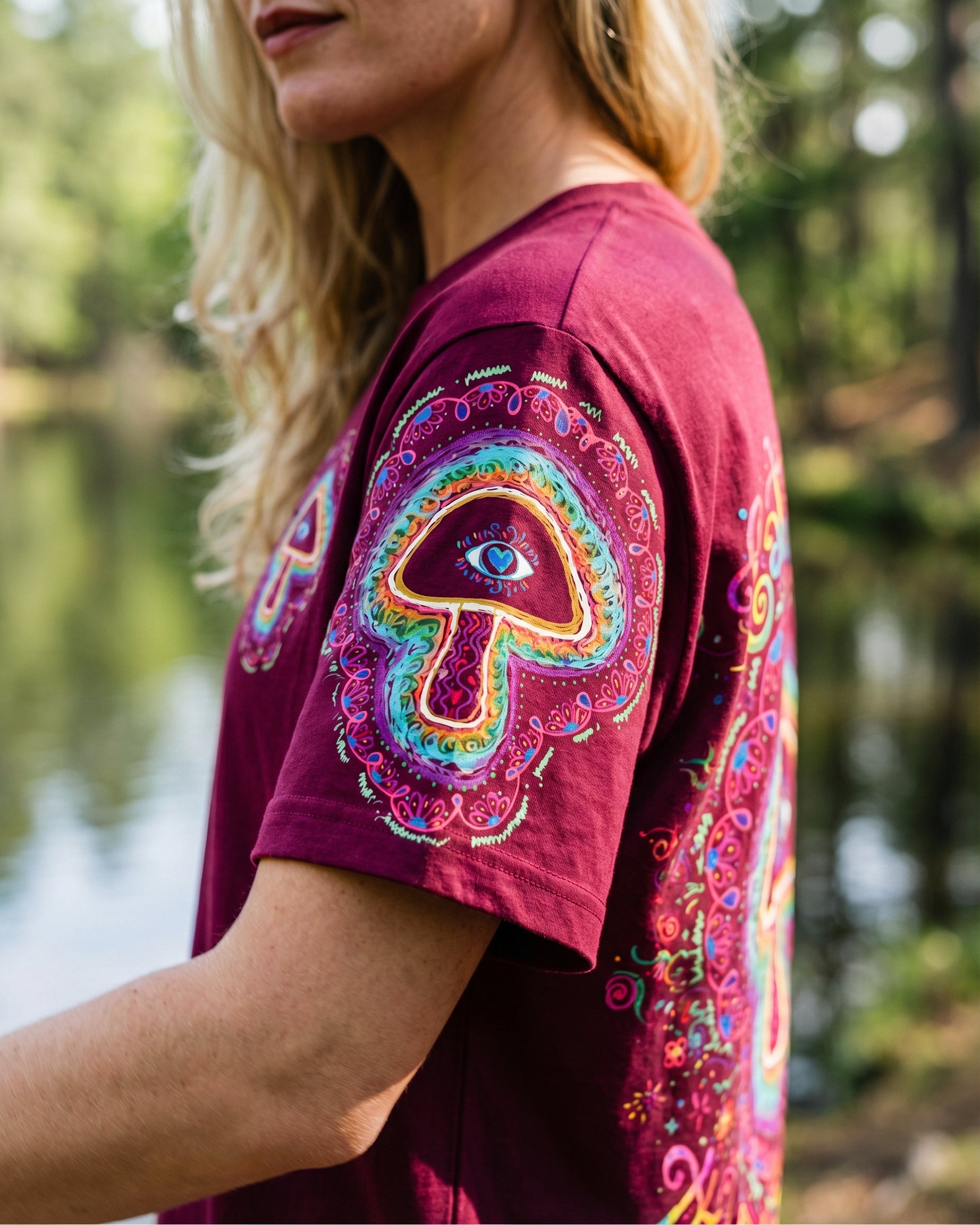 EAT MUSHROOMS SEE THE UNIVERSE COSMIC ALL OVER PRINT – KM1504261