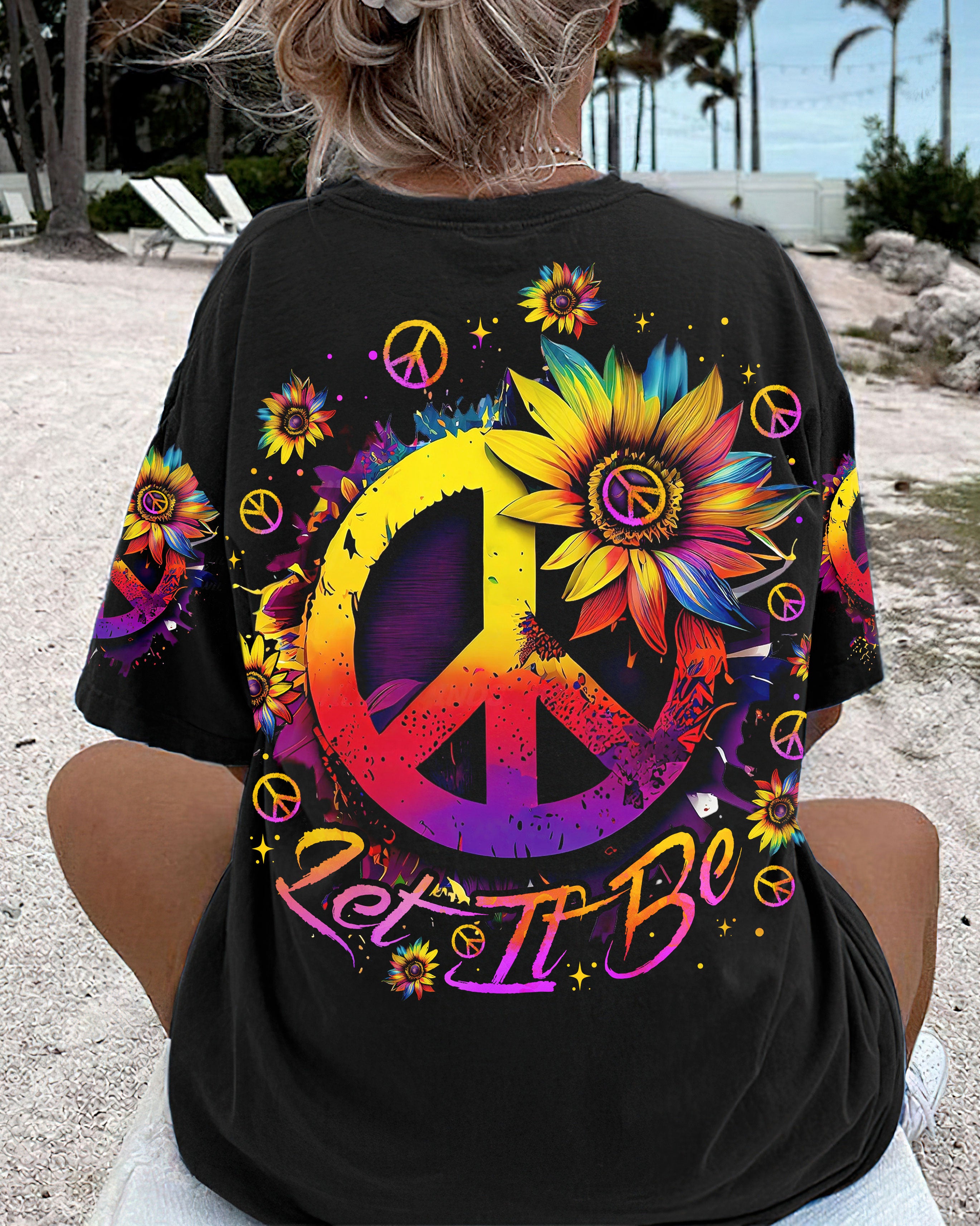 LET IT BE SUNFLOWER COLORFUL ALL OVER PRINT - TLNO1207231