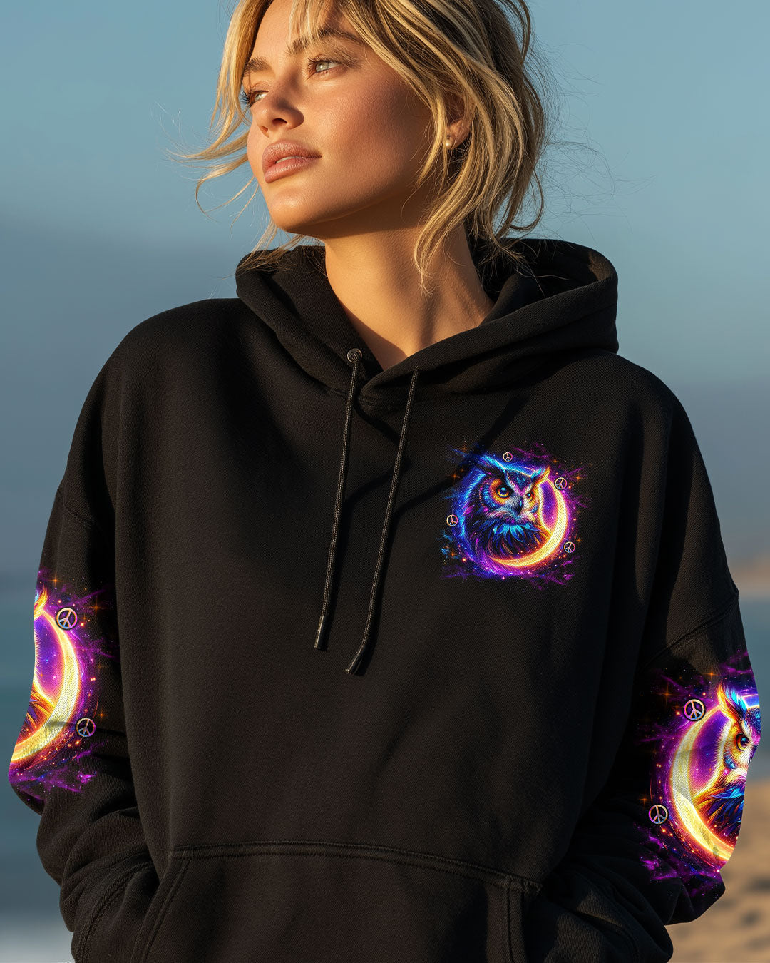 HELLO DARKNESS MY OLD FRIEND OWL MOON ALL OVER PRINT - TLNZ2607251