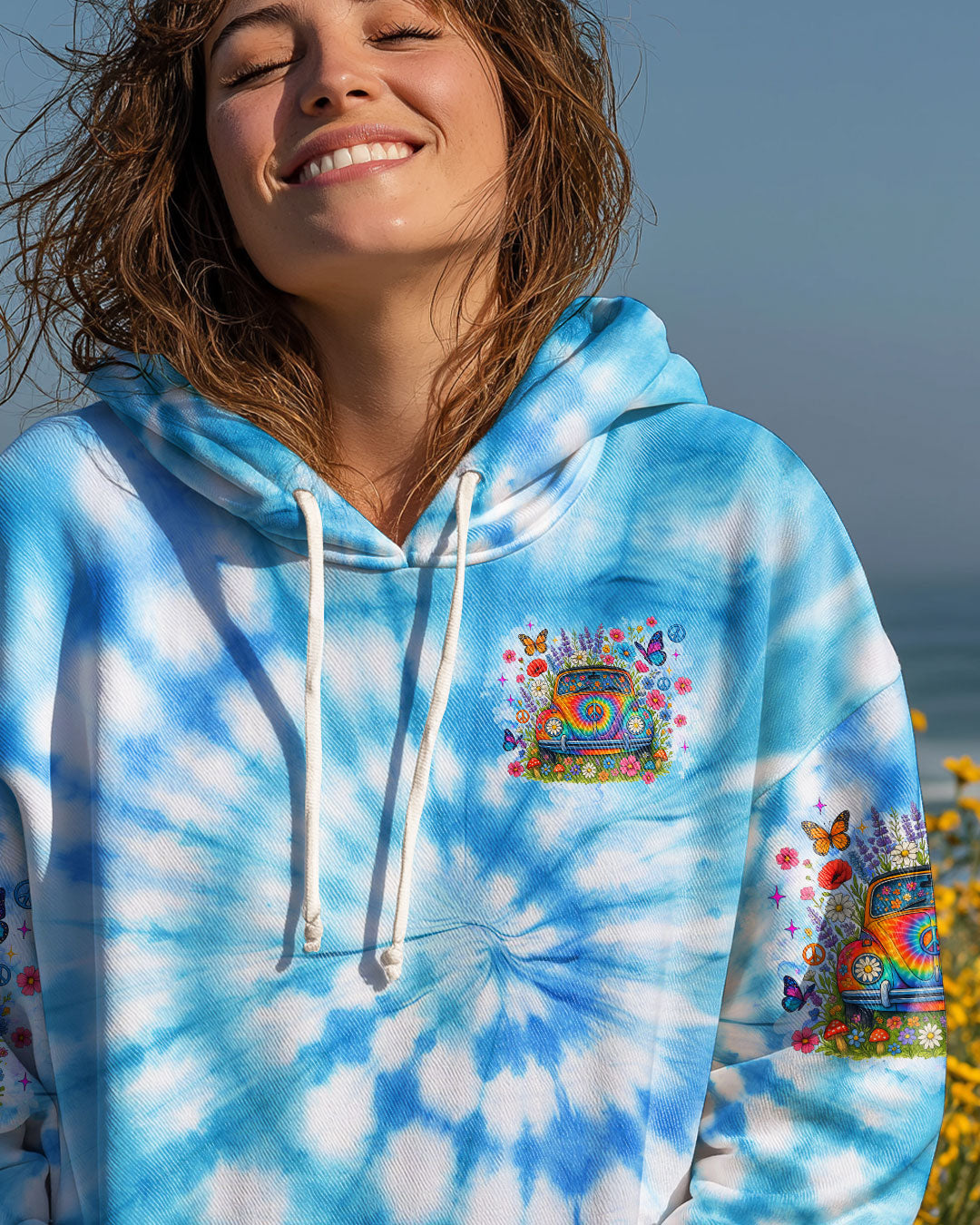 RUNNING AGAINST THE WIND CAR TIE DYE ALL OVER PRINT - TLNZ0107253