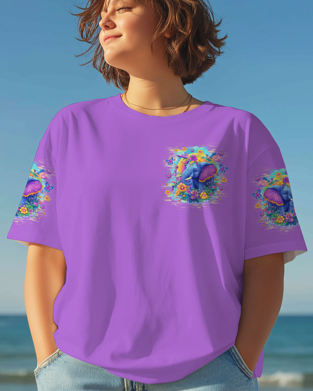 LIVING LIFE IN PEACE ELEPHANT ALL OVER PRINT - TLNZ1107251