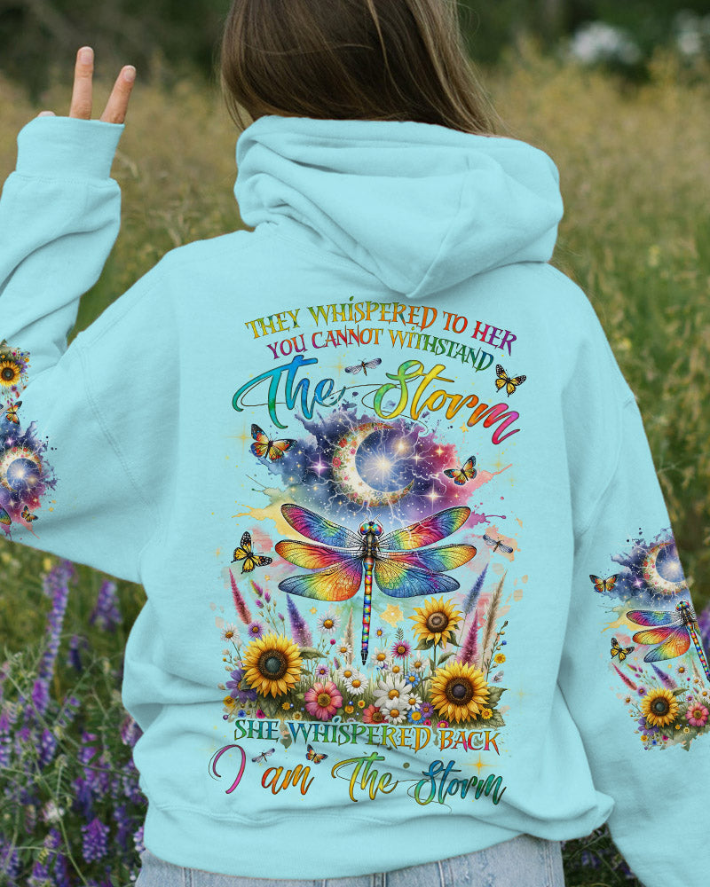 I AM THE STORM DRAGONFLY CRESCENT MOON FLORAL ALL OVER PRINT - TLNZ2411231