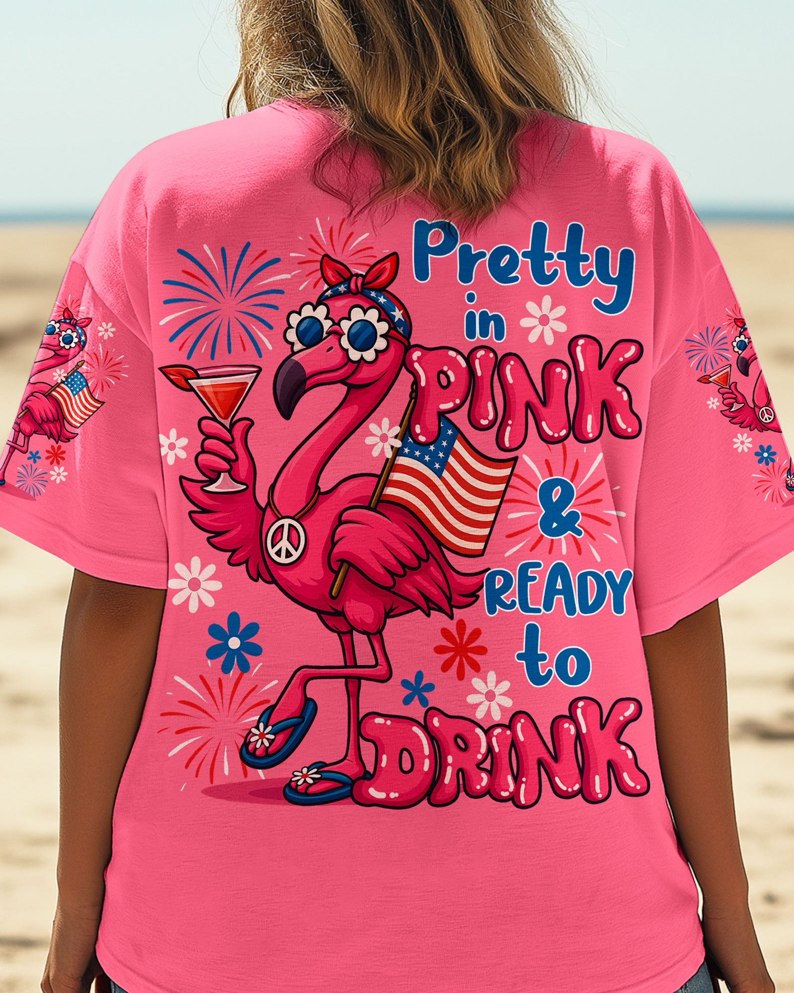 PRETTY IN PINK FLAMINGO ALL OVER PRINT - TYQY1504259