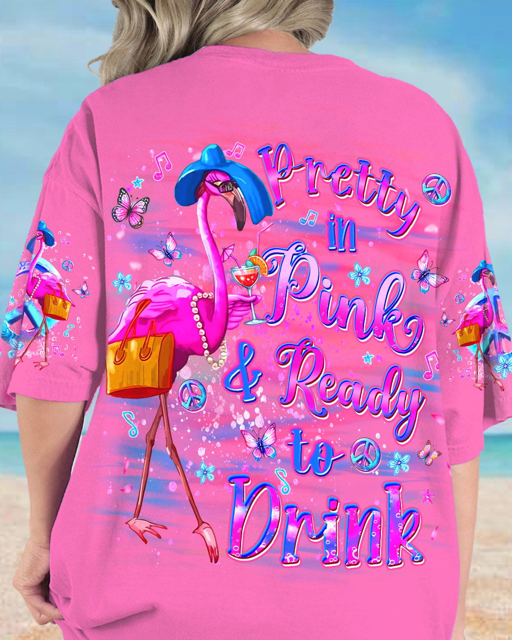 PRETTY IN PINK FLAMINGO ALL OVER PRINT - YHDU1806243
