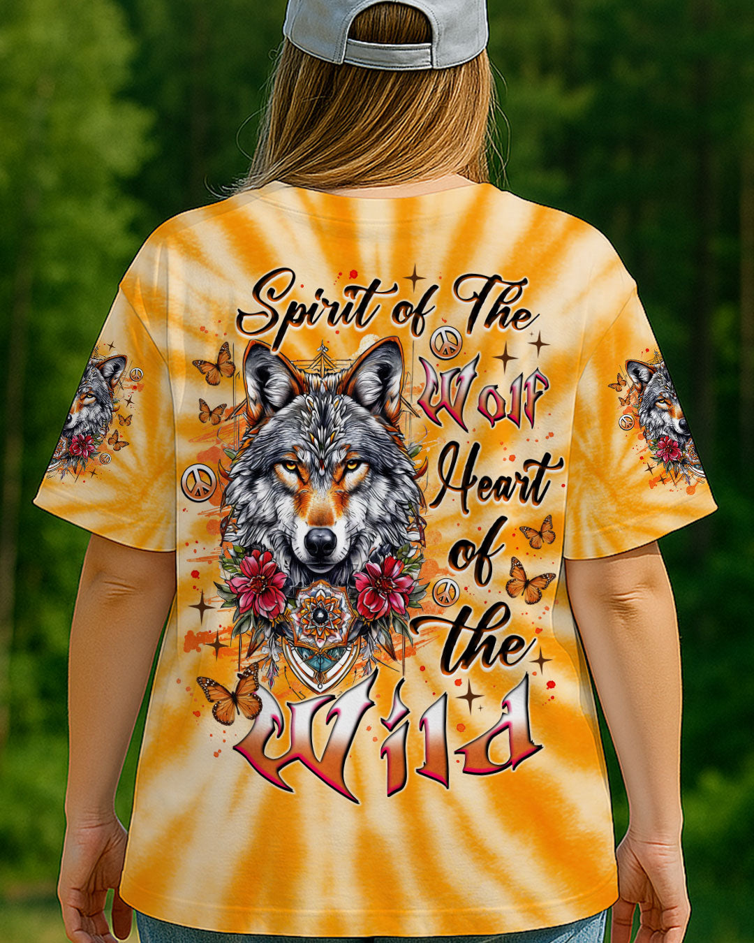 SPIRIT OF THE WOLF TIE DYE ALL OVER PRINT  - TLNZ1306252