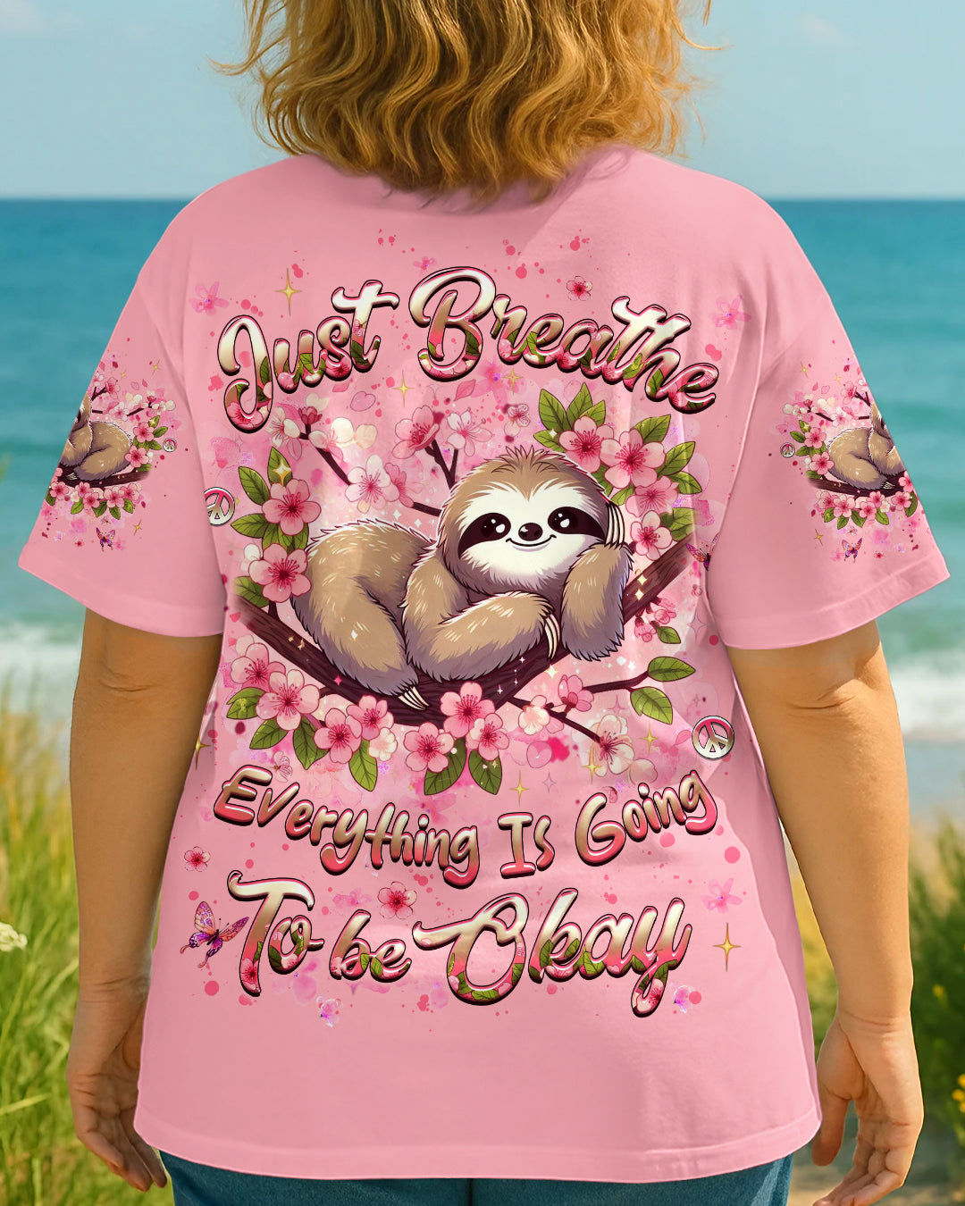 JUST BREATHE SLOTH ALL OVER PRINT - YHHG2008254