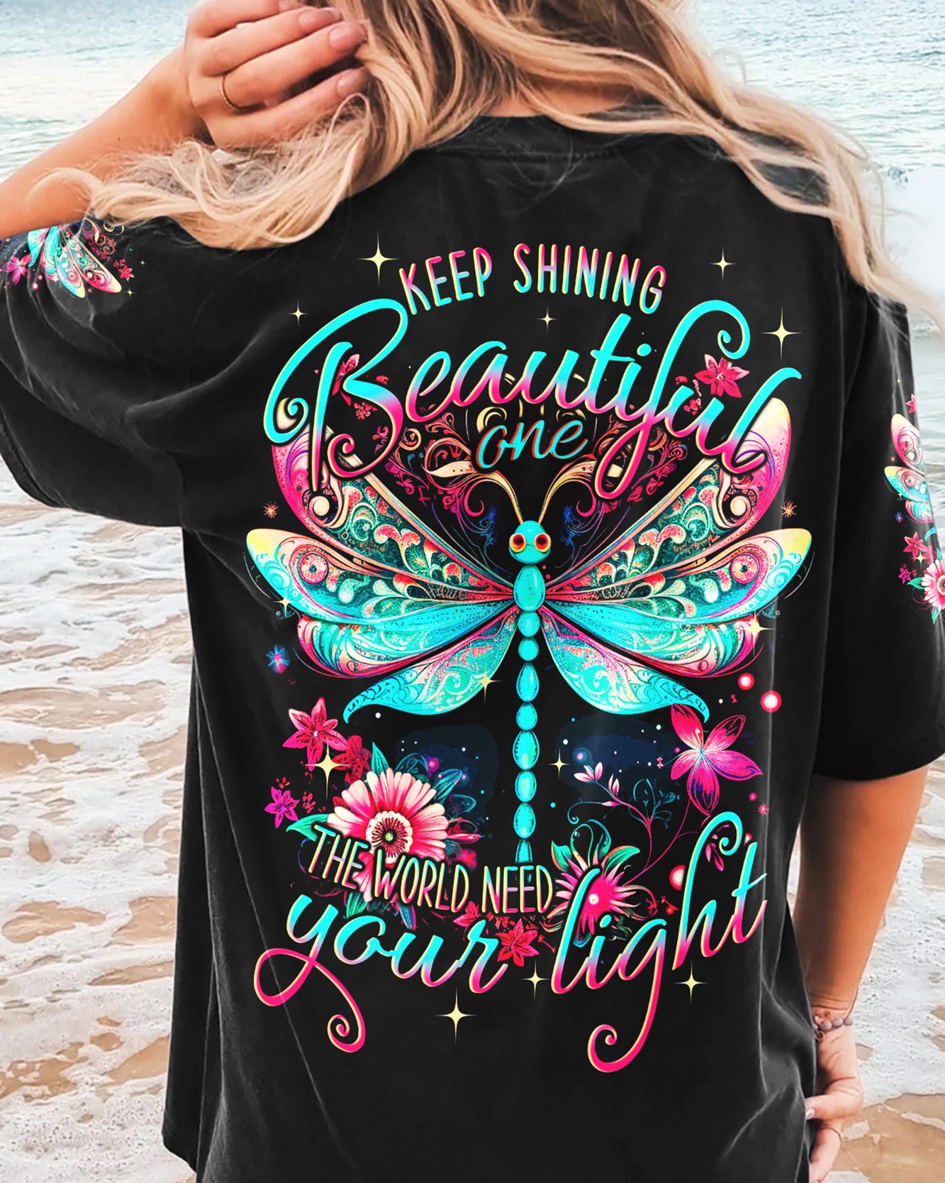 THE WORLD NEED YOUR LIGHT DRAGONFLY ALL OVER PRINT - TYQY0910231