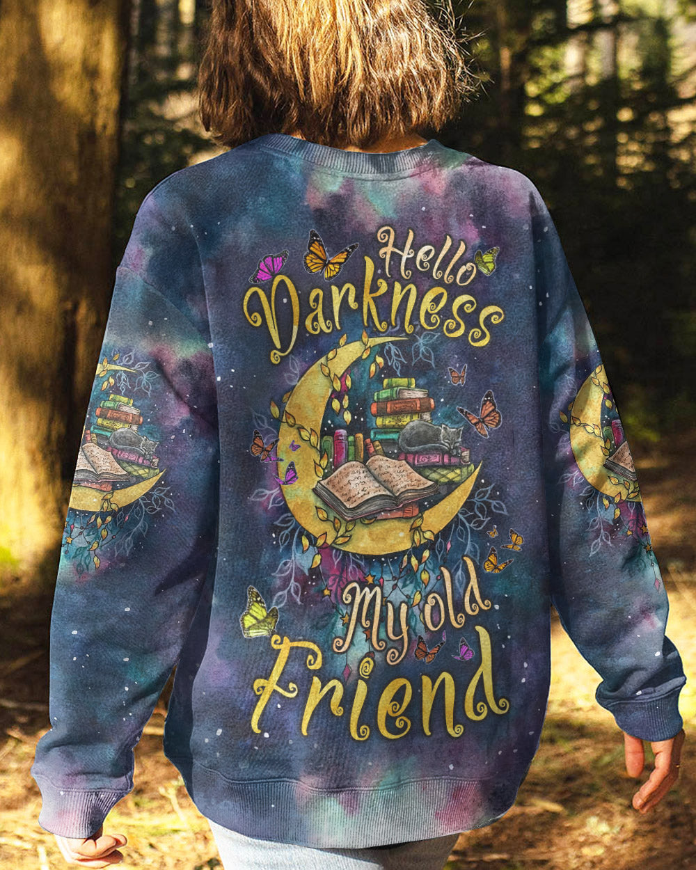 HELLO DARKNESS MY OLD FRIEND MOON BOOK ALL OVER PRINT - TLNZ1708233
