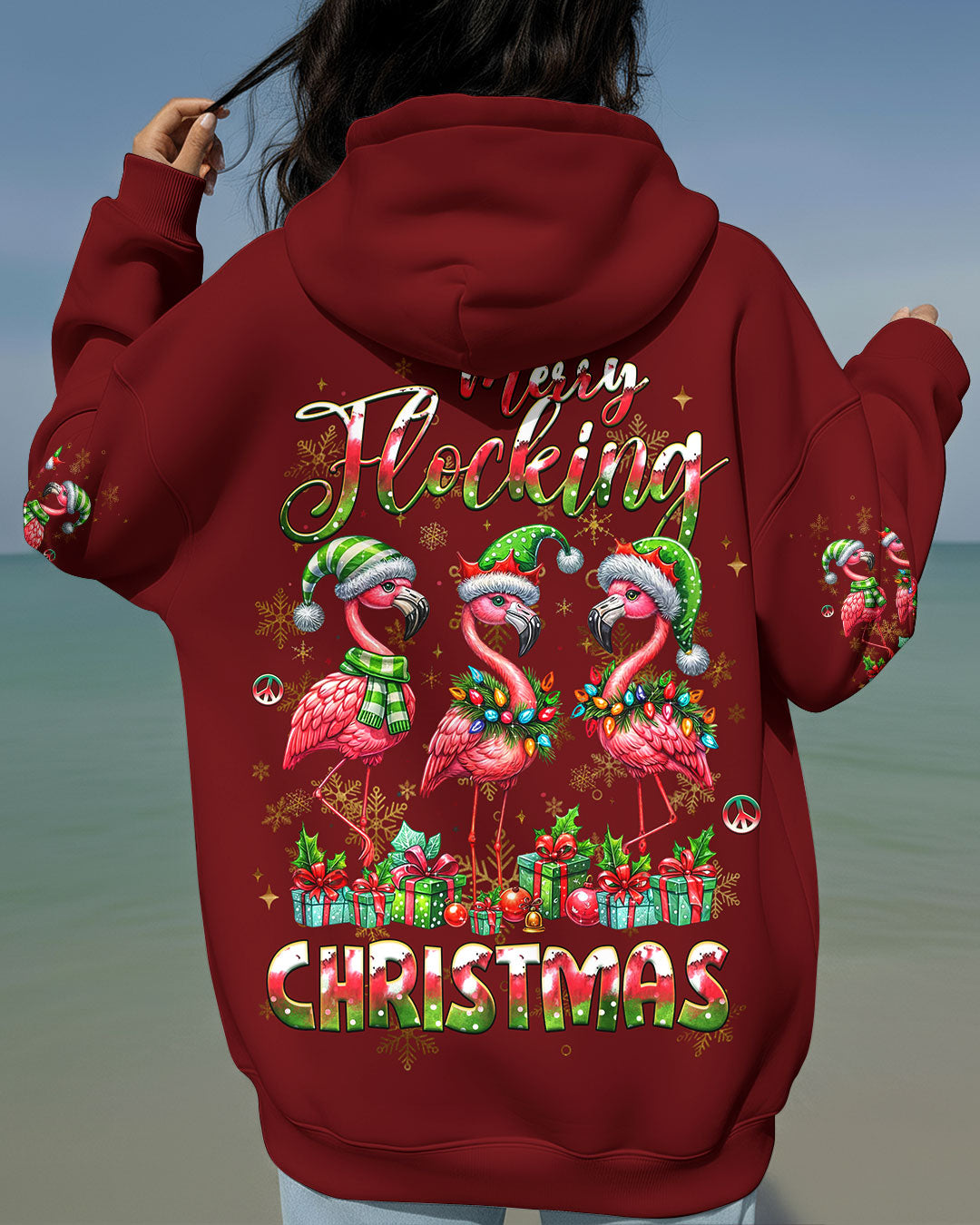 MERRY FLOCKING CHRISTMAS ALL OVER PRINT - YHHG0611251