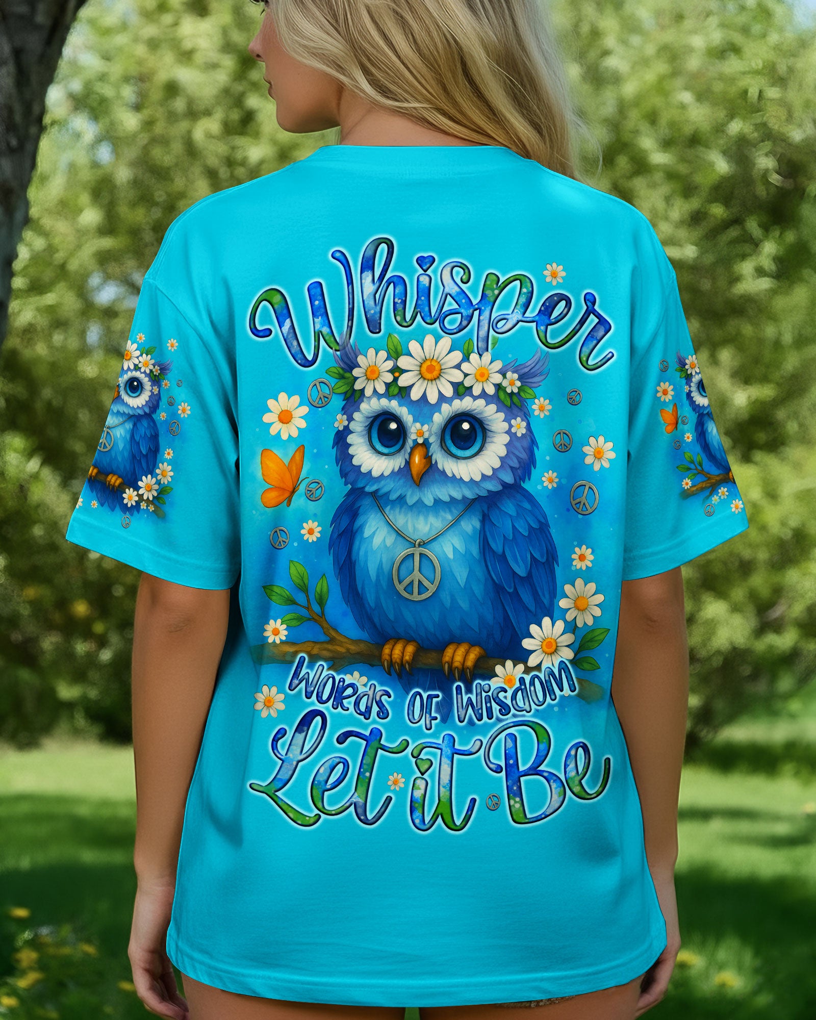 WHISPER WORDS OF WISDOM LET IT BE OWL ALL OVER PRINT - TYQY2310252