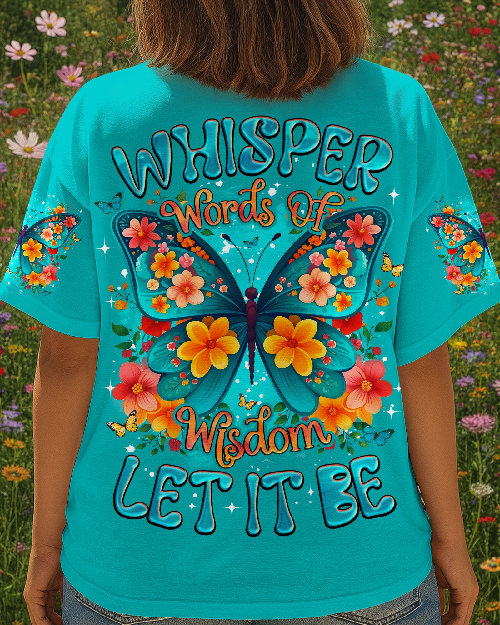 WHISPER WORDS OF WISDOM LET IT BE BUTTERFLY ALL OVER PRINT - TYQY0809254