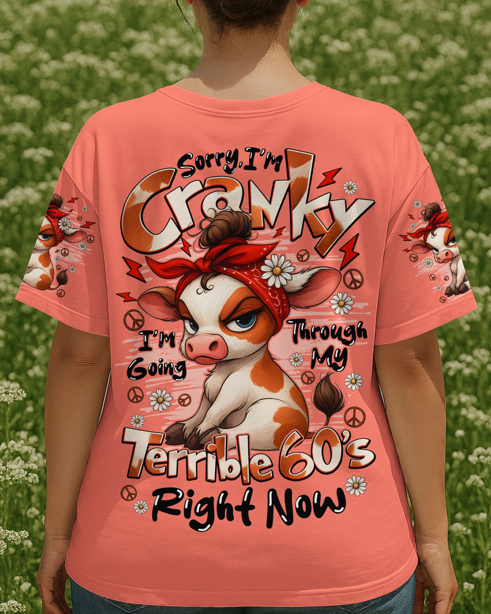 SORRY I'M CRANKY COW ALL OVER PRINT - TYQY2708253