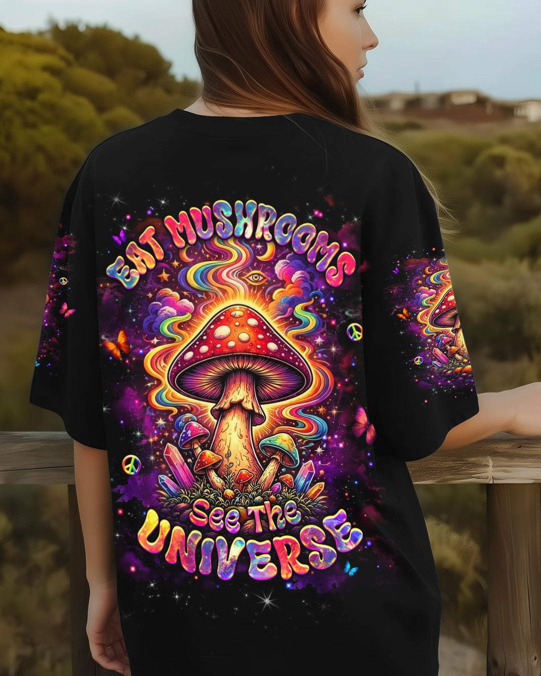 EAT MUSHROOMS SEE THE UNIVERSE ALL OVER PRINT - YHHG0602262