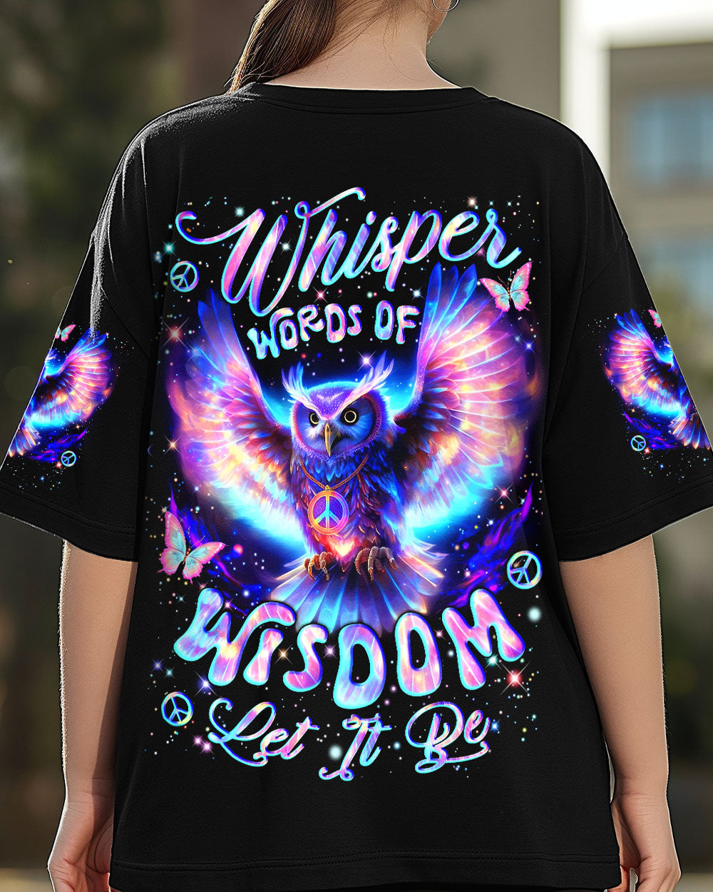 WHISPER WORDS OF WISDOM LET IT BE OWL ALL OVER PRINT - YHLN2108253
