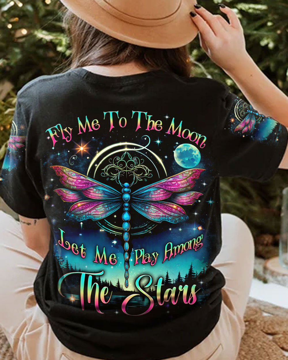 FLY ME TO THE MOON DRAGONFLY ALL OVER PRINT - YHLN1407232