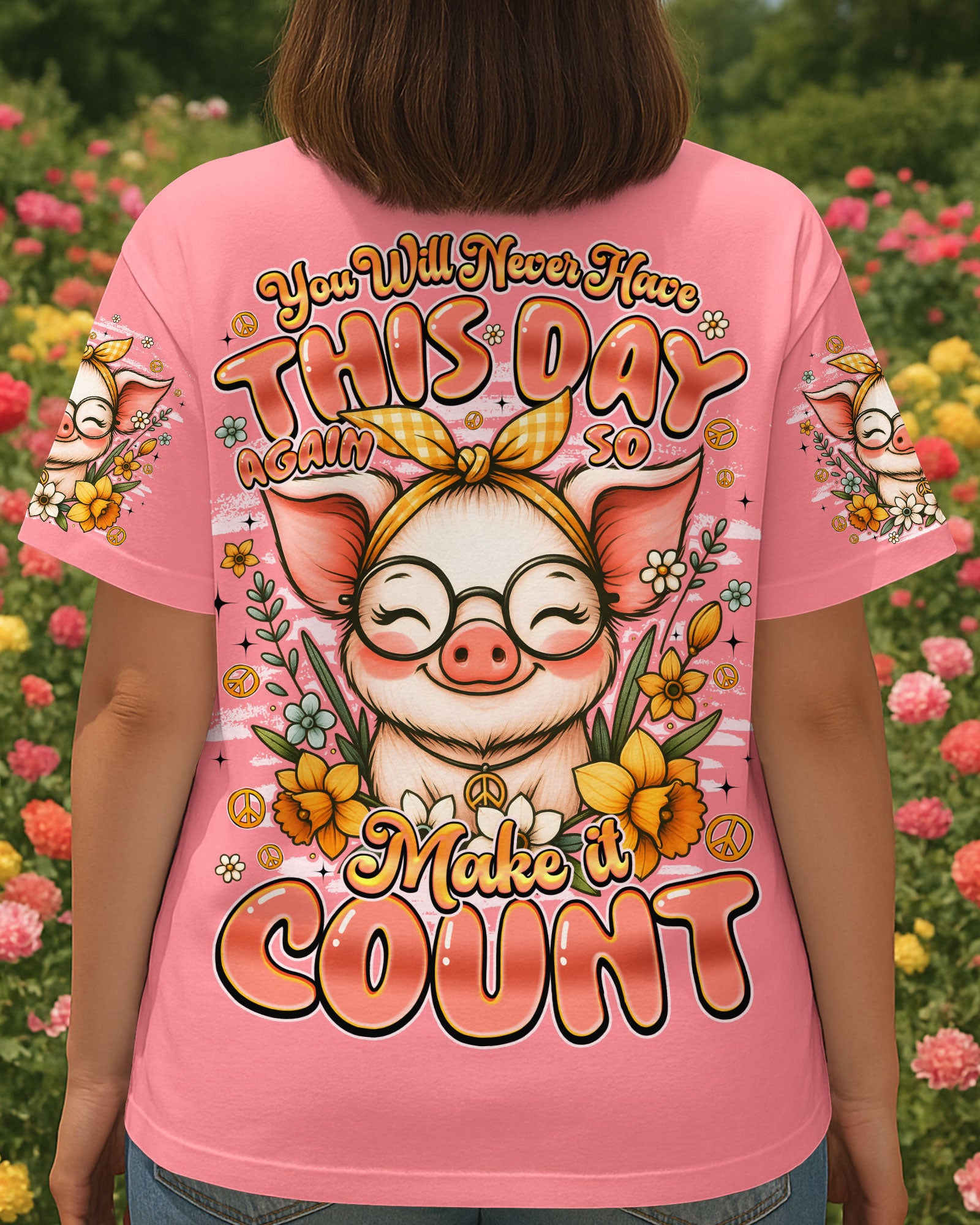 YOU WILL NEVER HAVE THIS DAY AGAIN PIG ALL OVER PRINT - TYQY1908251