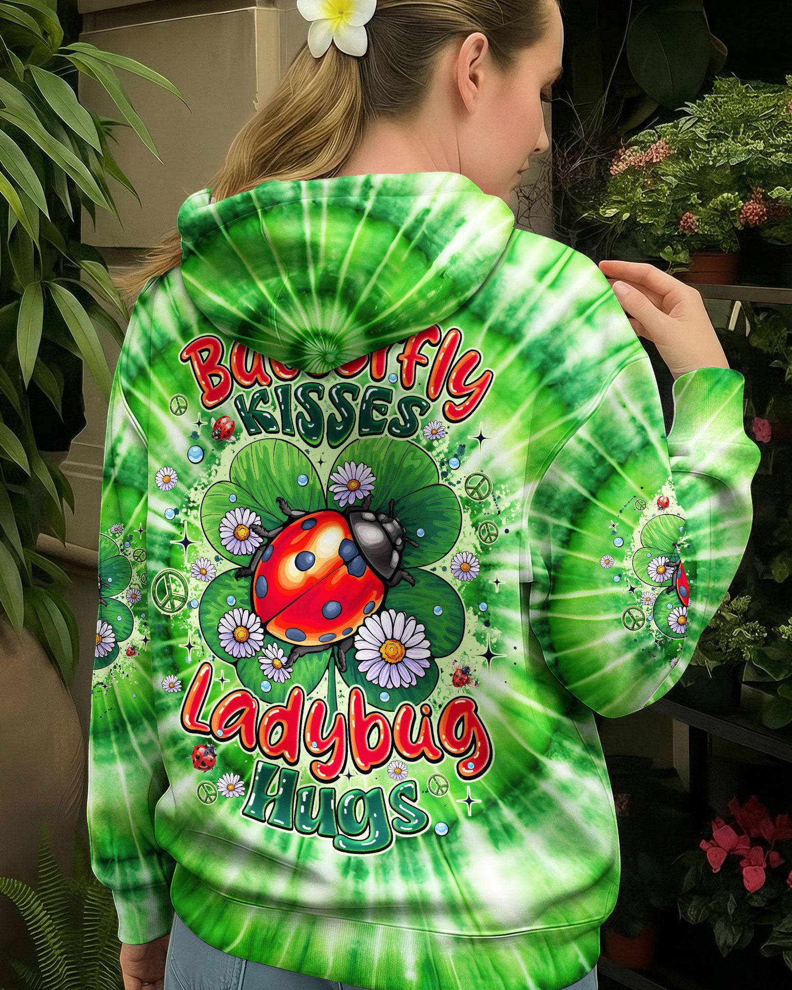 BUTTERFLY KISSES AND LADYBUG HUGS TIE DYE ALL OVER PRINT - TYQY0512252