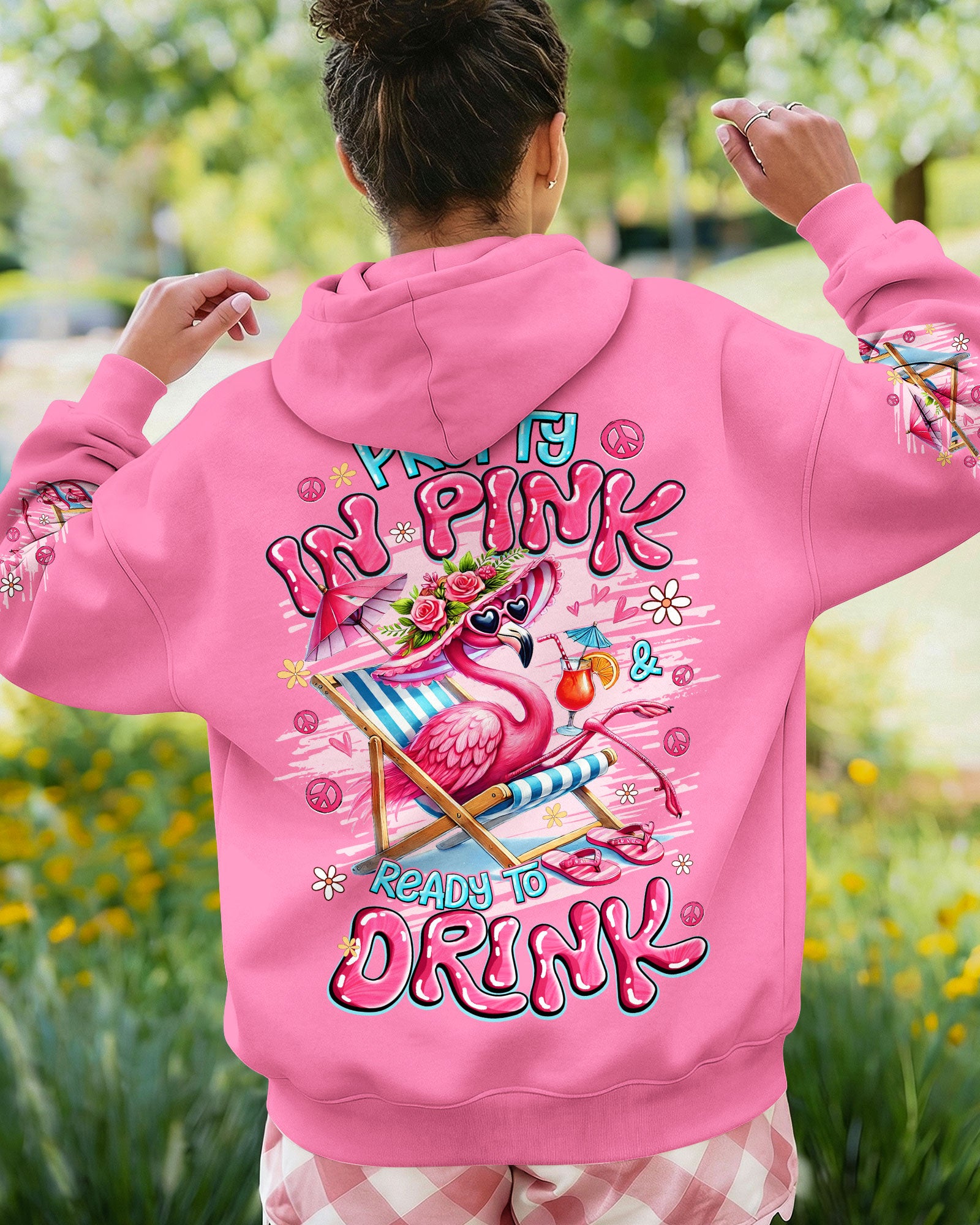 PRETTY IN PINK FLAMINGO ALL OVER PRINT - TYQY1601262
