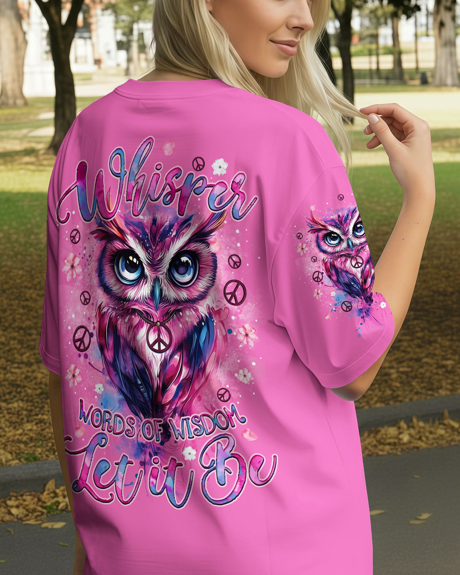 WHISPER WORDS OF WISDOM LET IT BE OWL ALL OVER PRINT - TYQY1610251