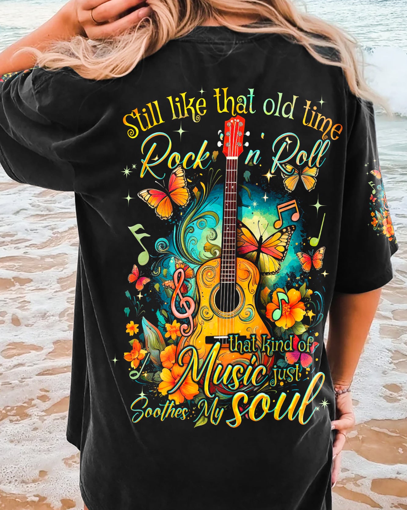MUSIC SOOTHES THE SOUL GUITAR ALL OVER PRINT - TYQY1210233