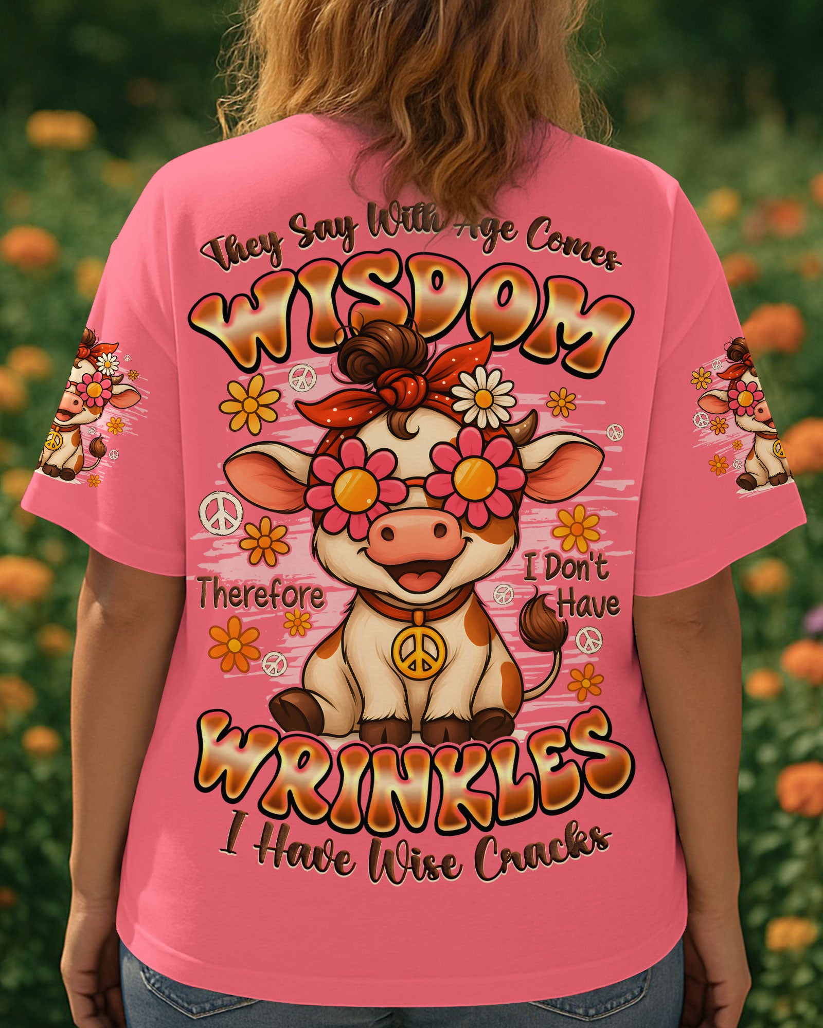 THEY SAY WITH AGE COMES WISDOM COW ALL OVER PRINT - TYQY2209253