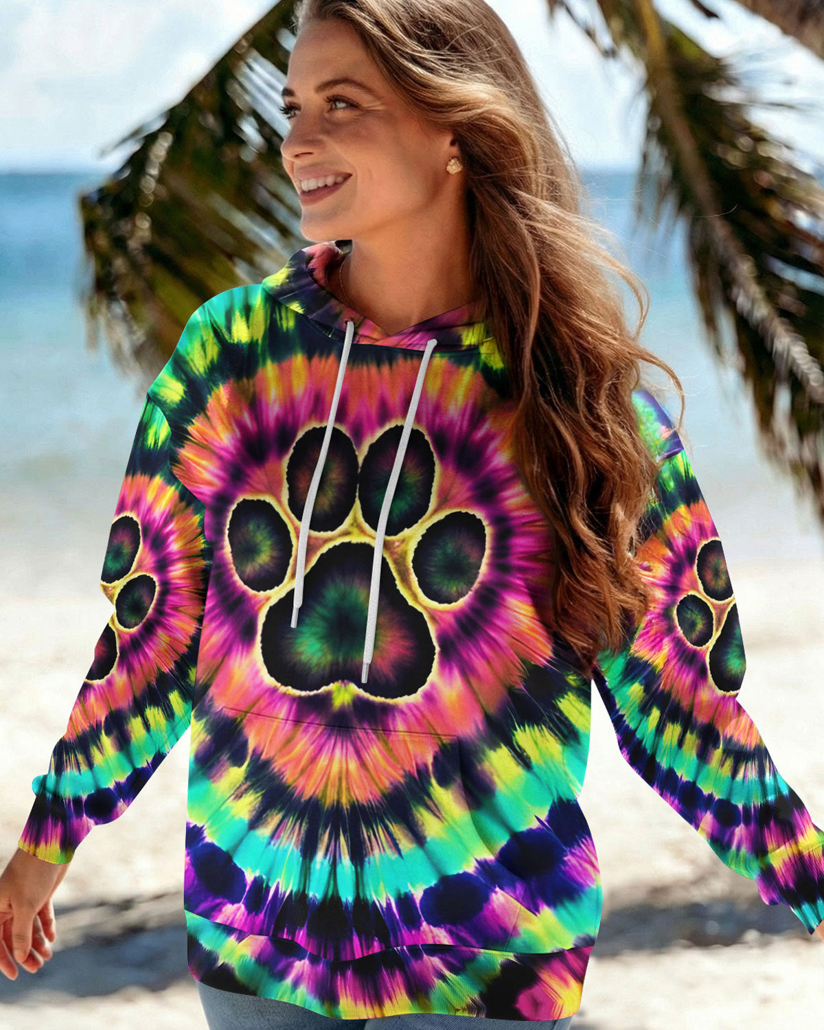 NEON COLORFUL PAW ALL OVER PRINT - TYQY2502261