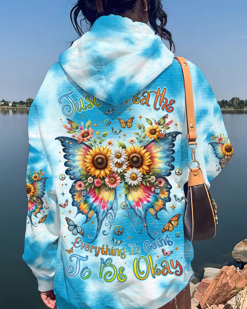 JUST BREATHE WINGS FLORAL ALL OVER PRINT - TLNZ2912232