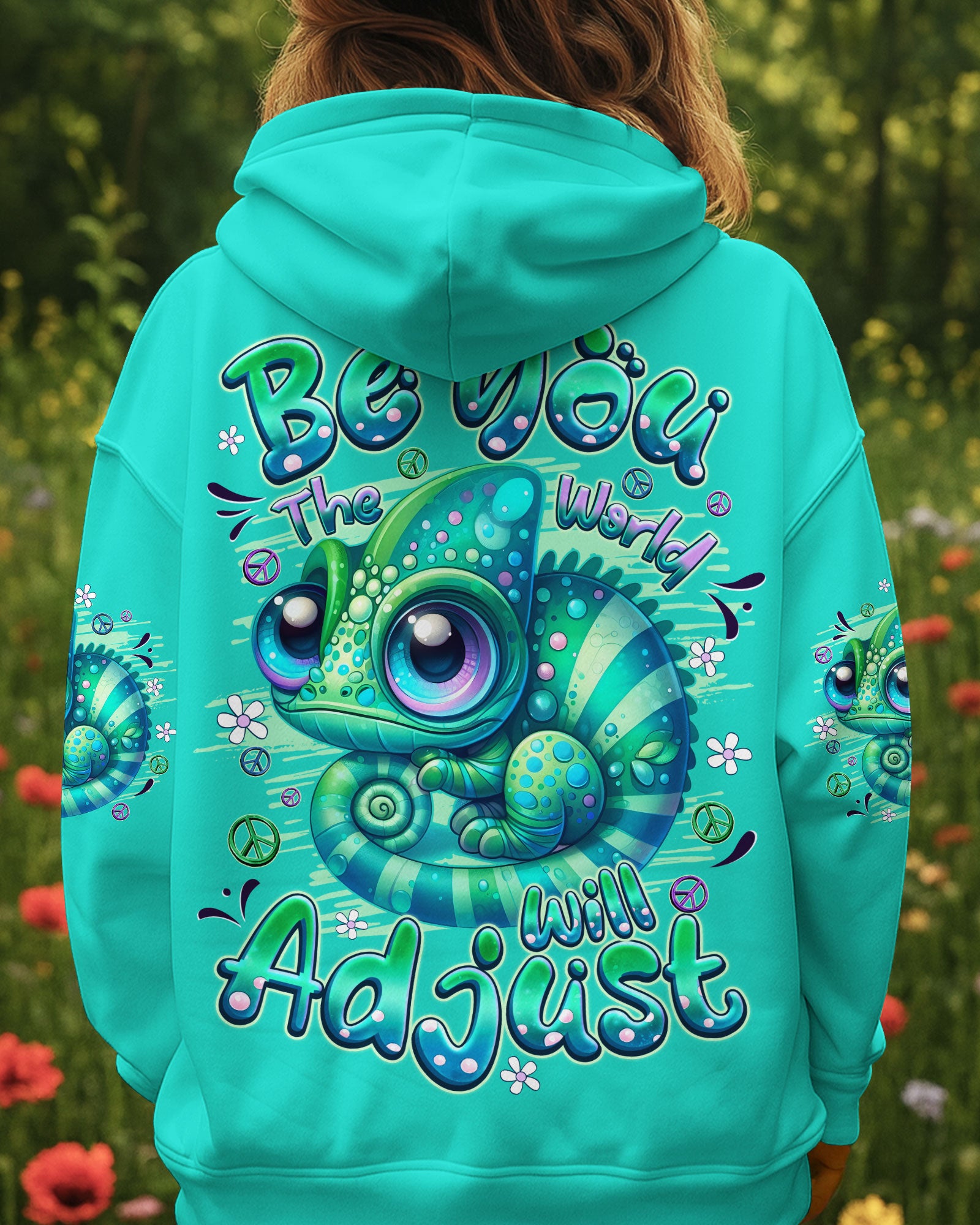 BE YOU THE WORLD WILL ADJUST CHAMELEON ALL OVER PRINT - TYQY2609253