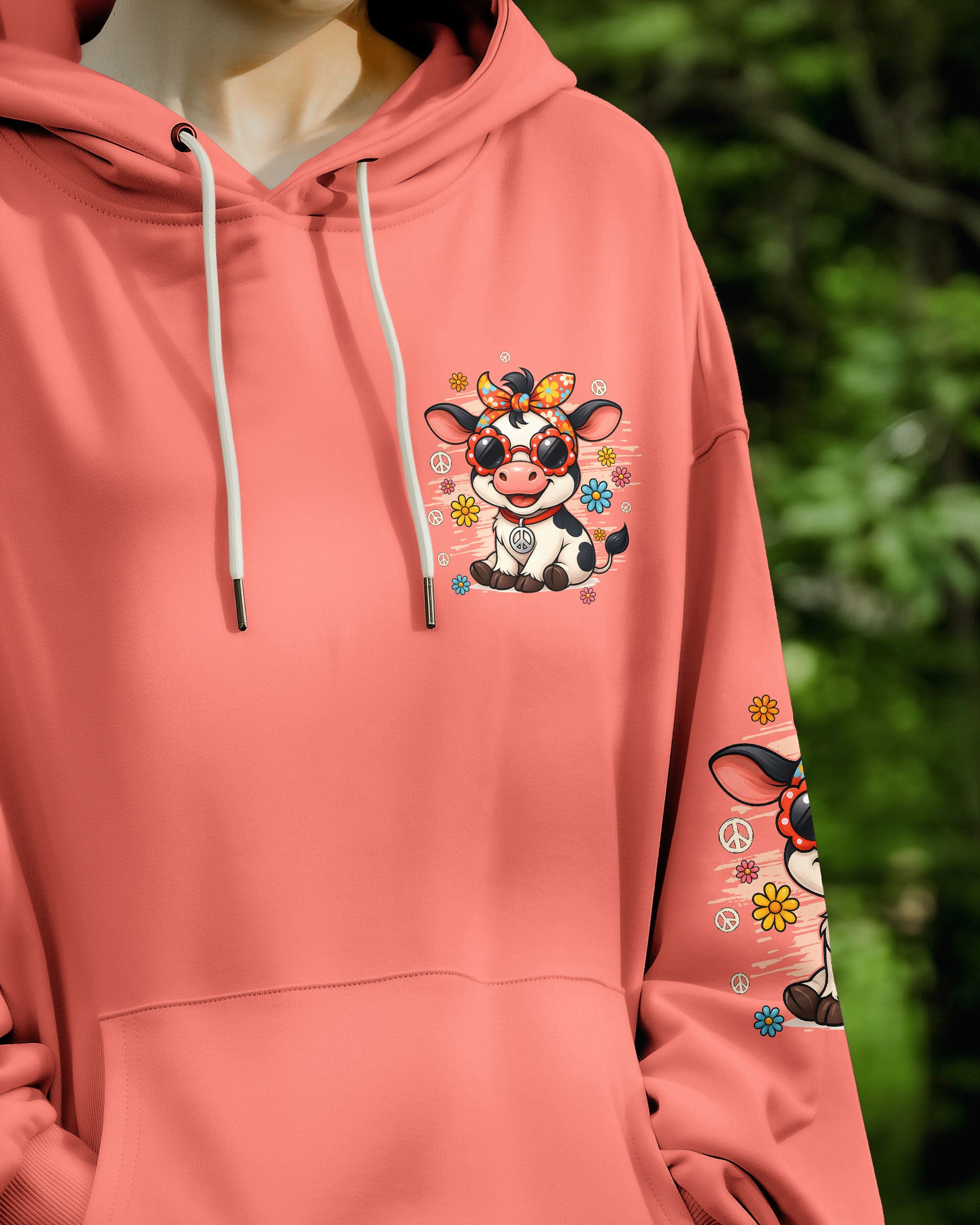 SOMETIMES HAPPINESS IS STAYING HOME COW ALL OVER PRINT - TYQY2509253