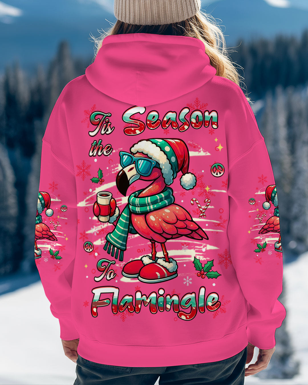 TIS THE SEASON TO FLAMINGLE CHRISTMAS ALL OVER PRINT - YHHG3110252