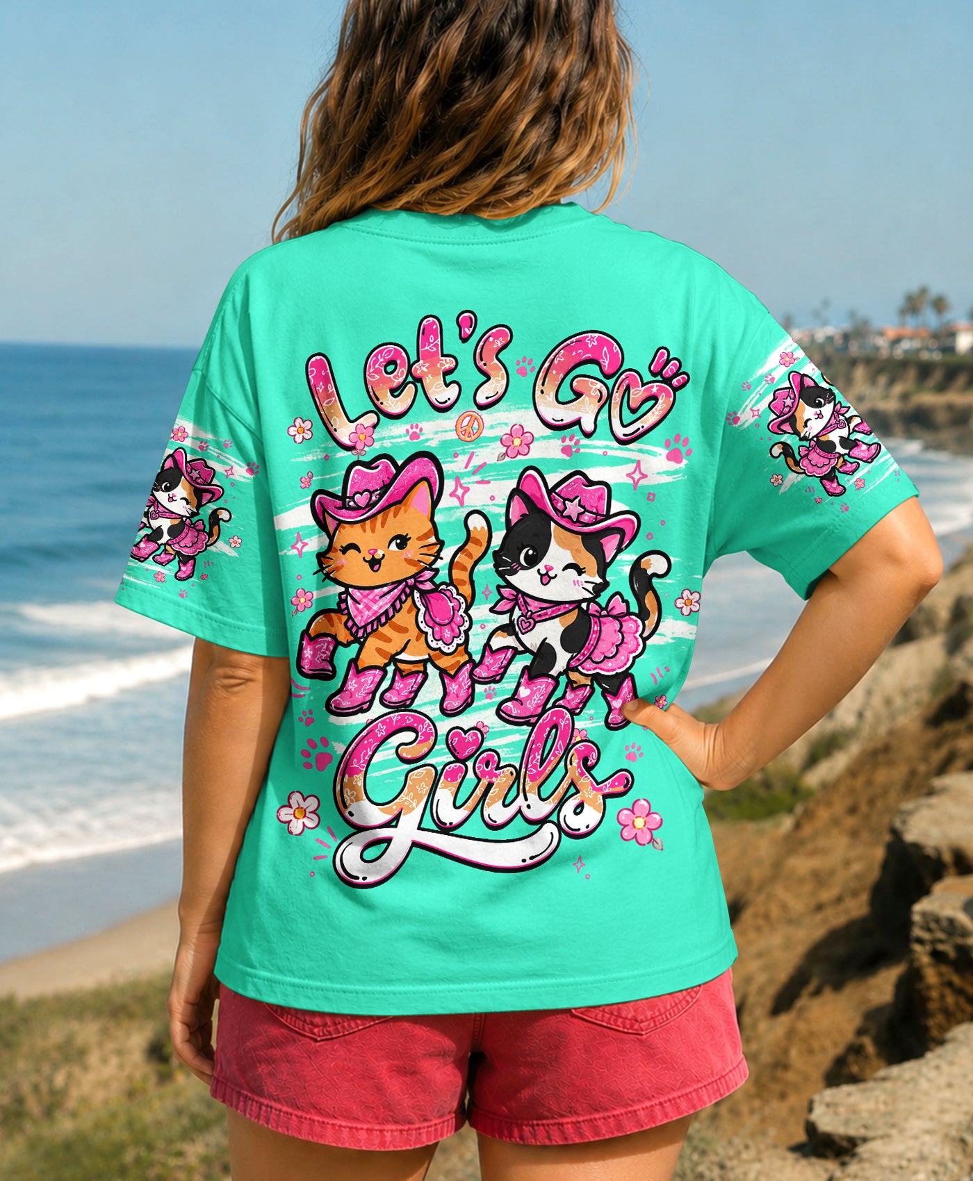 LET'S GO GIRLS CAT ALL OVER PRINT - TLHG0907264