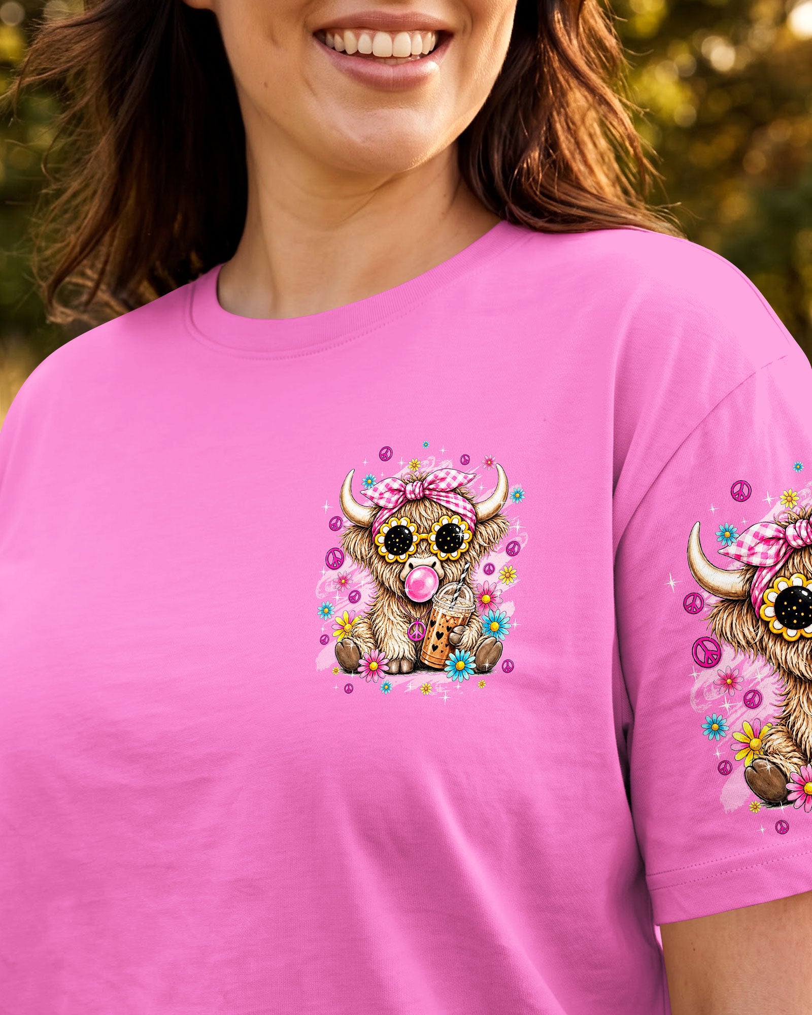 IF I'M MOODY GIVE ME FOODY HIGHLAND COW ALL OVER PRINT - TYQY0608264