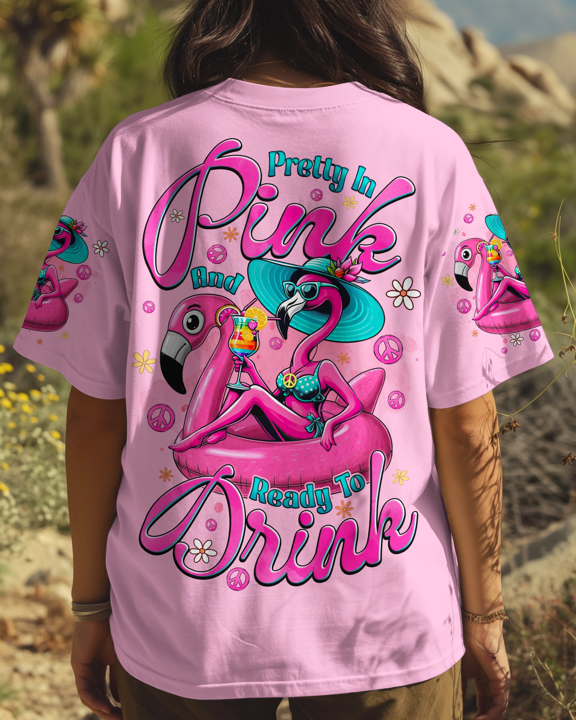 PRETTY IN PINK FLAMINGO ALL OVER PRINT - TYQY1803253