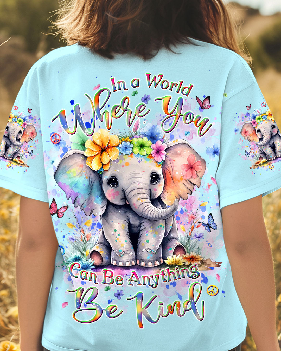 BE KIND ELEPHANT ALL OVER PRINT - YHDU0208242