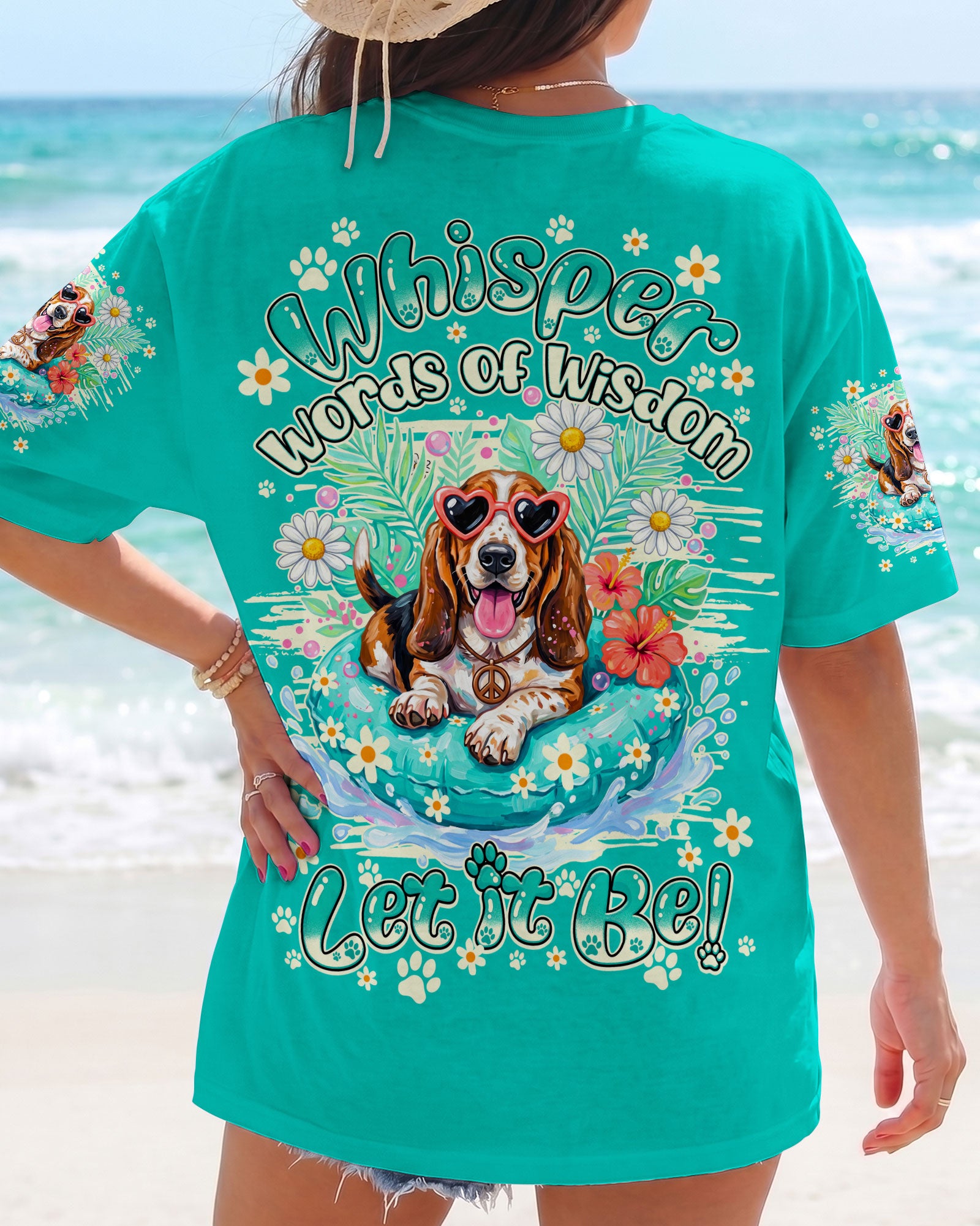 WHISPER WORDS OF WISDOM LET IT BE BASSET HOUND DOG ALL OVER PRINT - TY2904261