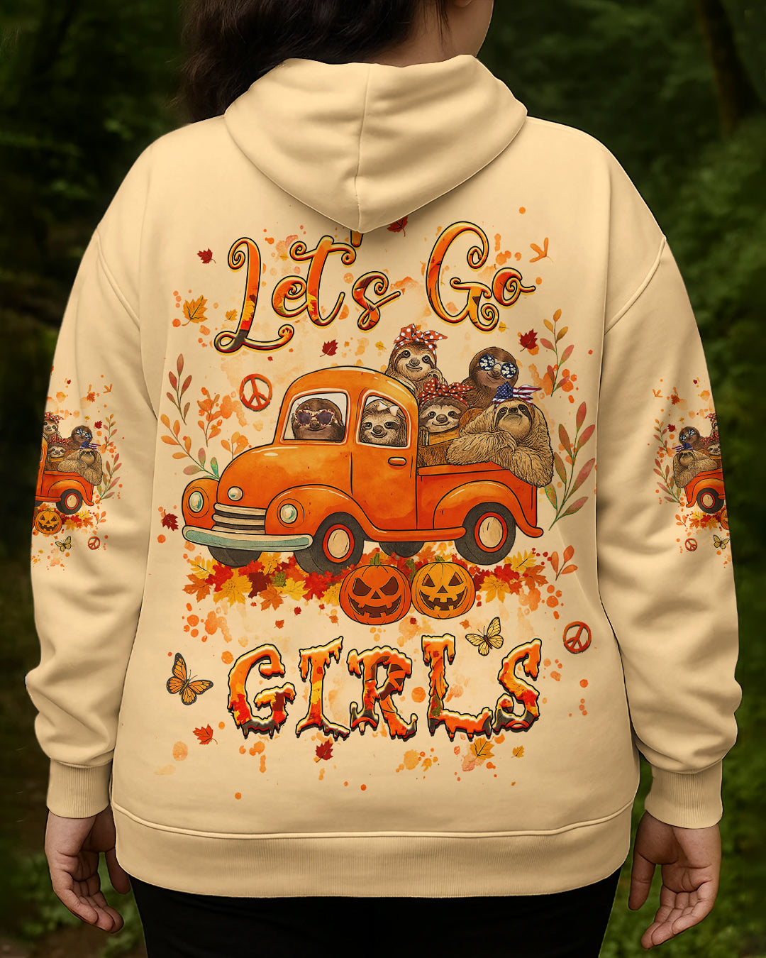 LET'S GO GIRLS SLOTH ALL OVER  PRINT - YHHG0108252