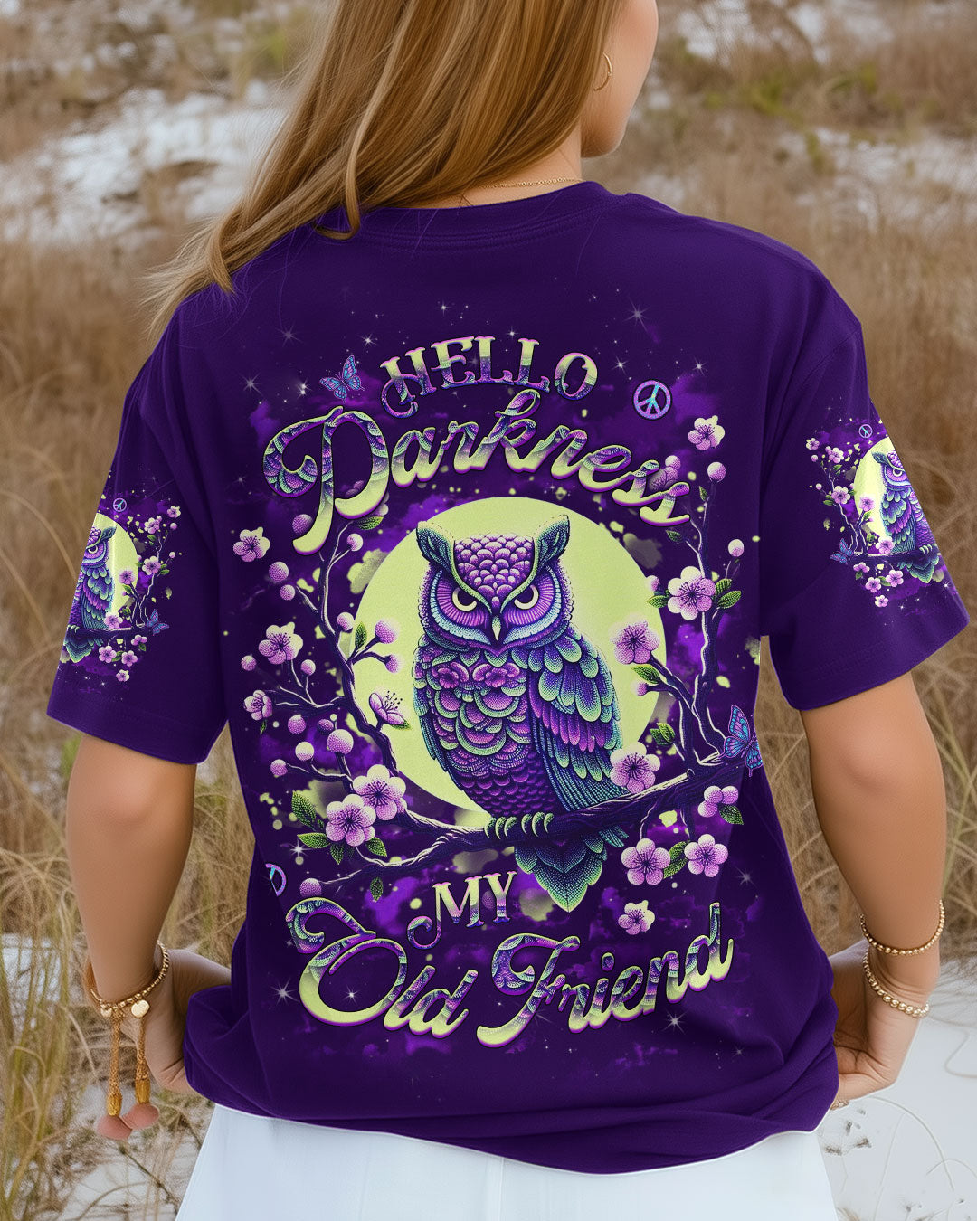 HELLO DARKNESS MY OLD FRIEND OWL ALL OVER PRINT - YHHG1610252