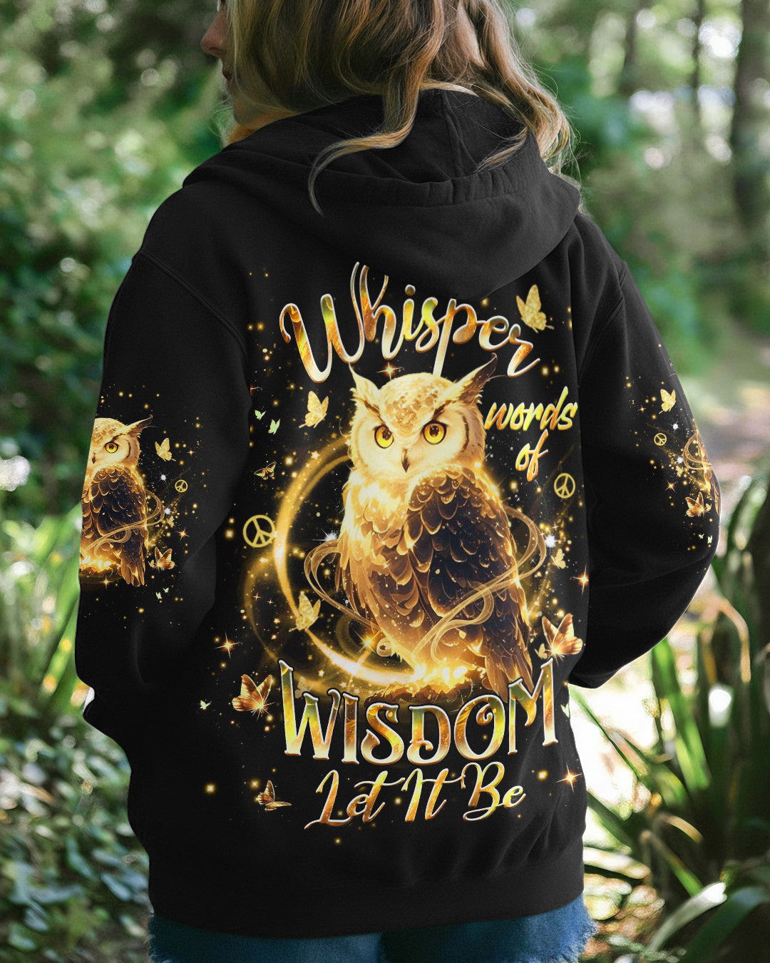 WHISPER WORDS OF WISDOM LET IT BE OWL ALL OVER PRINT - YHHG1811251