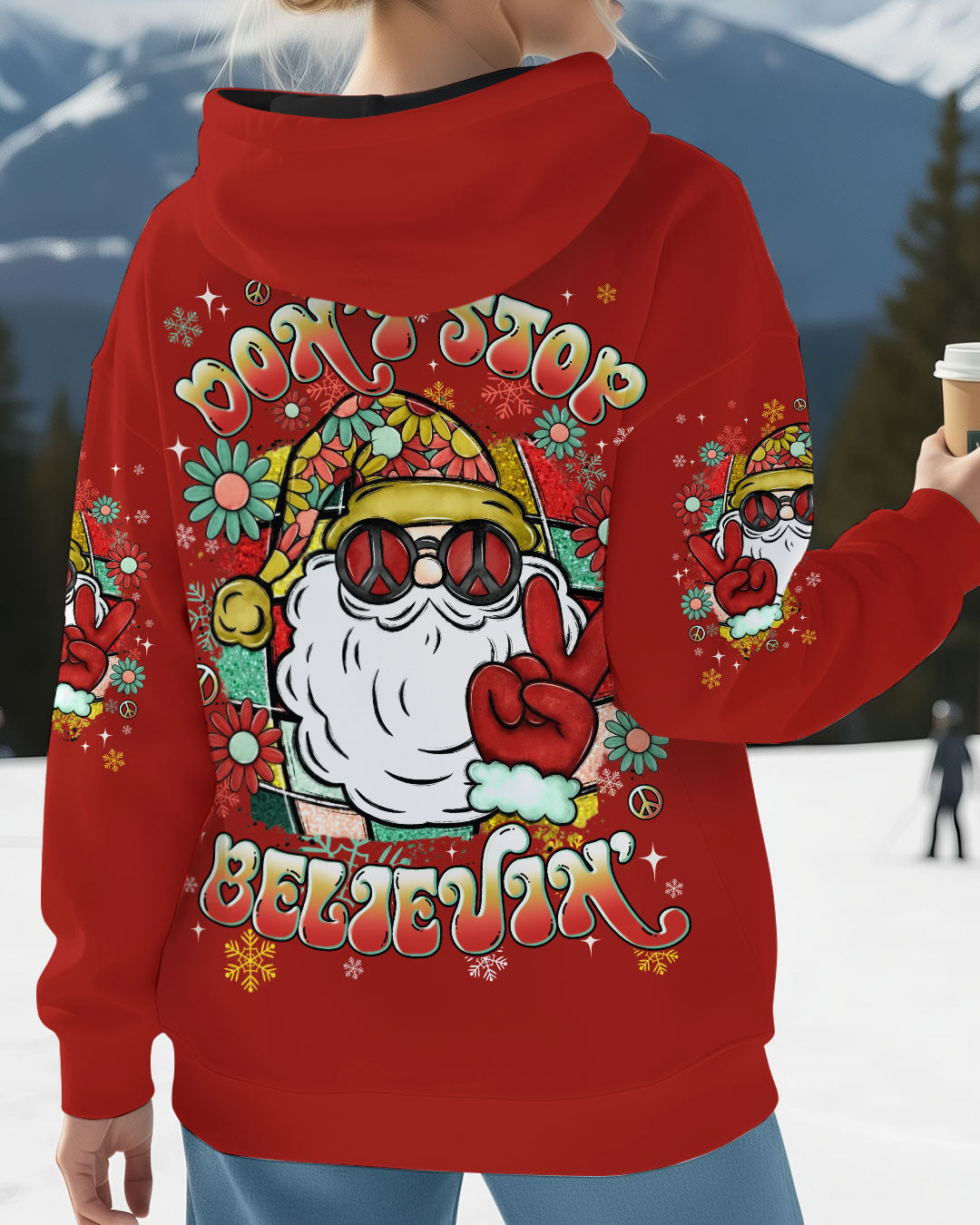 DON'T STOP BELIEVING SANTA CHRISTMAS ALL OVER PRINT - YHLN1111252