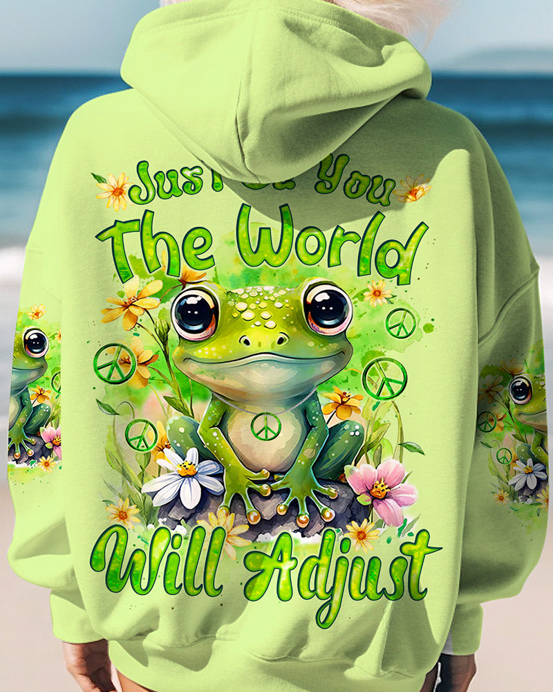 JUST BE YOU THE WORLD WILL ADJUST FROG ALL OVER PRINT - TYQY2711234