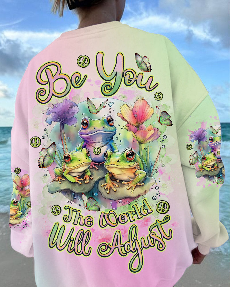 BE YOU THE WORLD WILL ADJUST FROG ALL OVER PRINT - TLNZ0812231