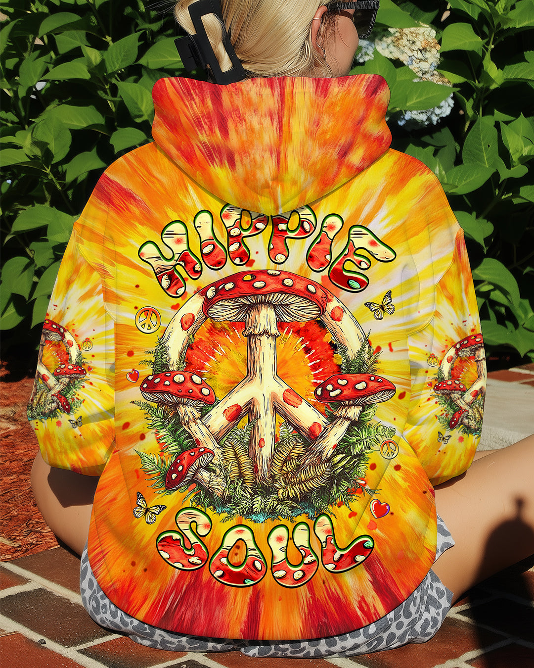 HIPPIE SOUL MUSHROOM TIE DYE ALL OVER PRINT - YHHG2011251