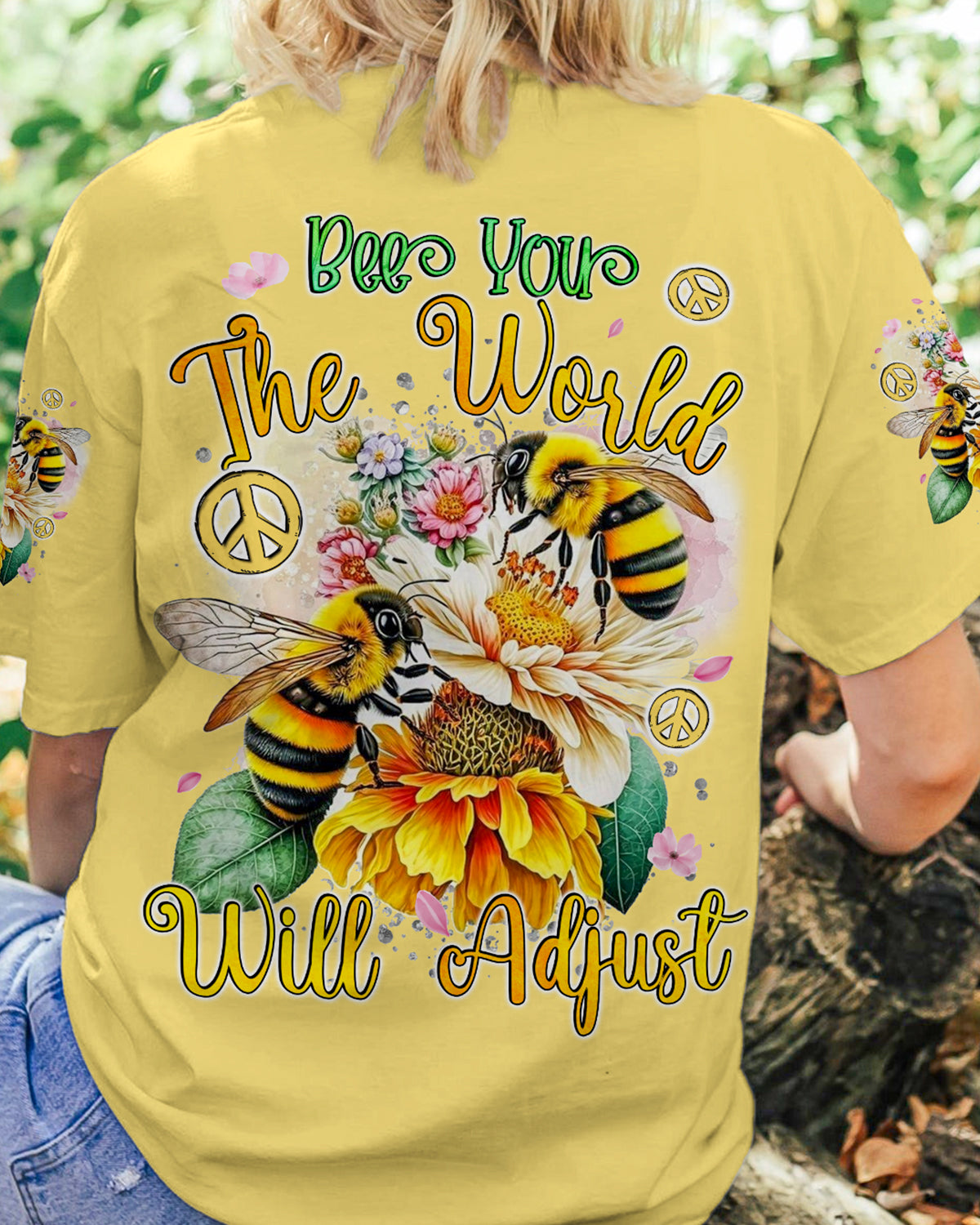 BEE YOU THE WORLD WILL ADJUST ALL OVER PRINT - TYQY0601244