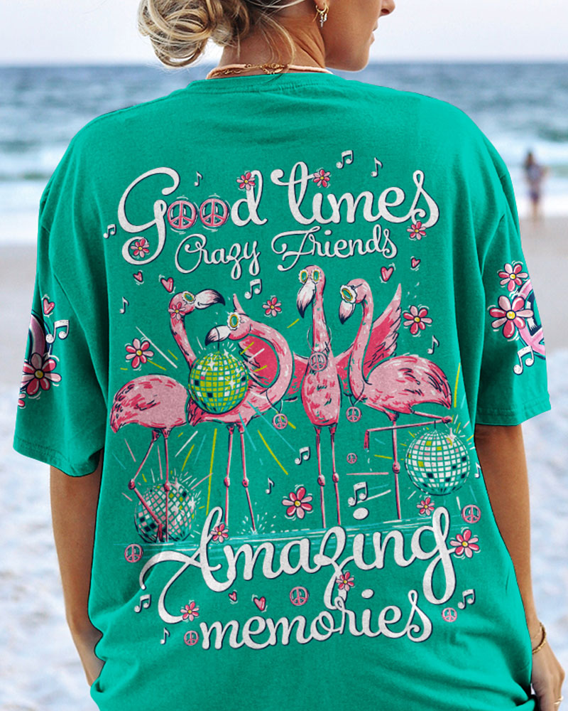 GOOD TIMES CRAZY FRIEND FLAMINGOS ALL OVER PRINT - TY1405241