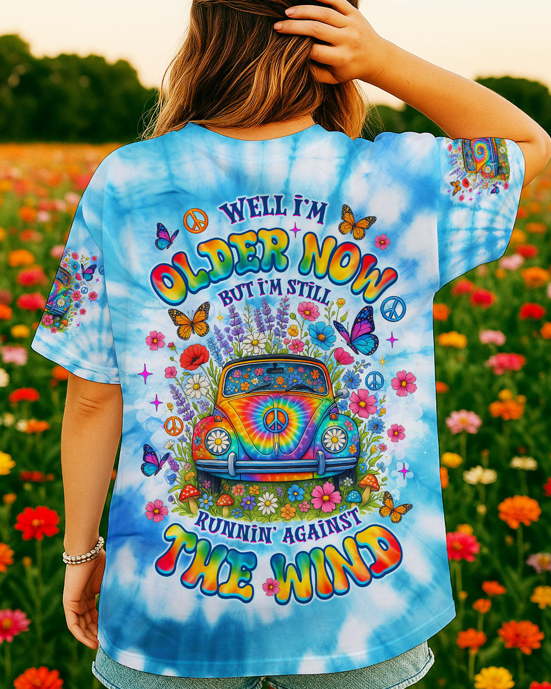 RUNNING AGAINST THE WIND CAR TIE DYE ALL OVER PRINT - TLNZ0107253