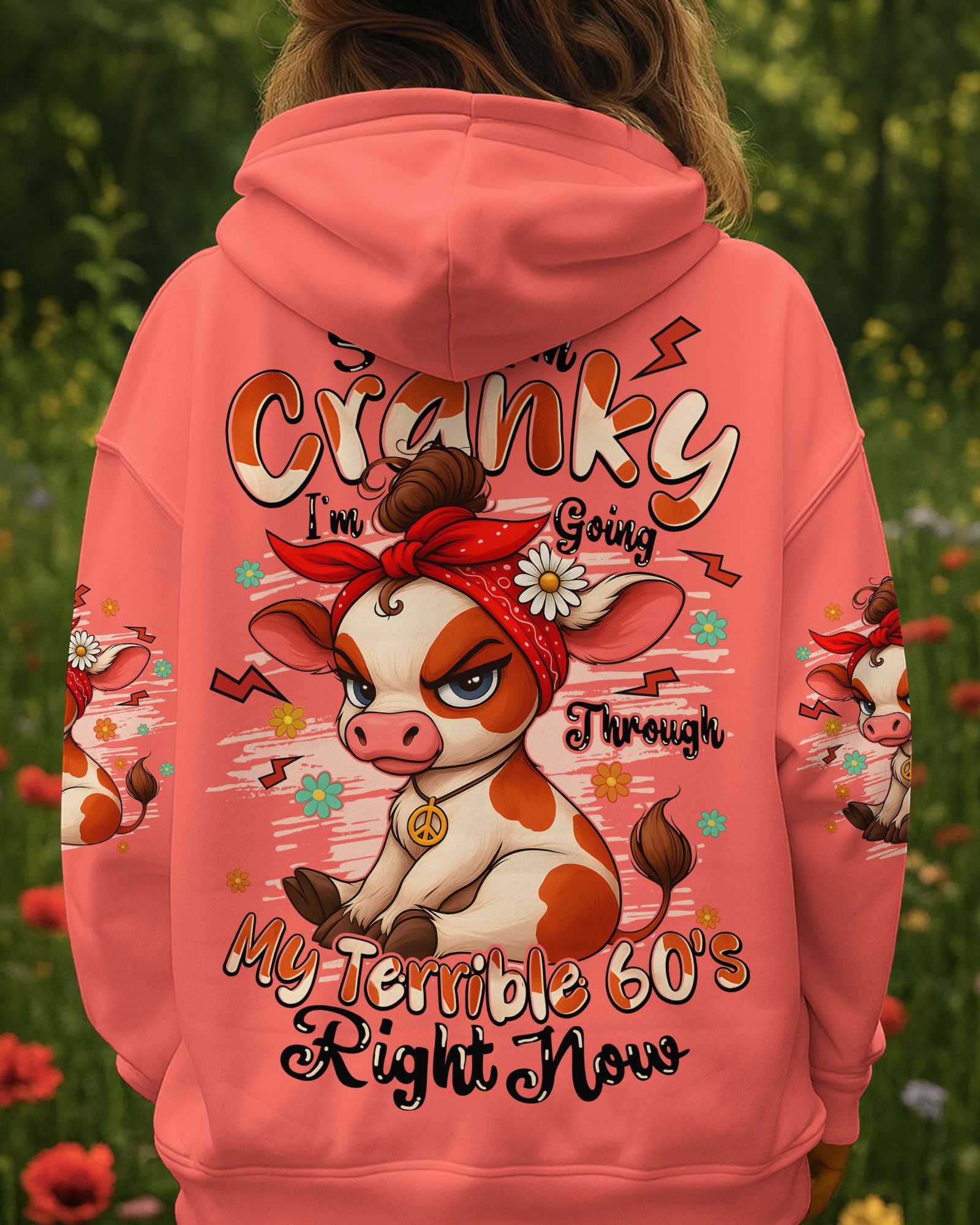 SORRY I'M CRANKY COW 60'S COW  ALL OVER PRINT - TYQY1609253