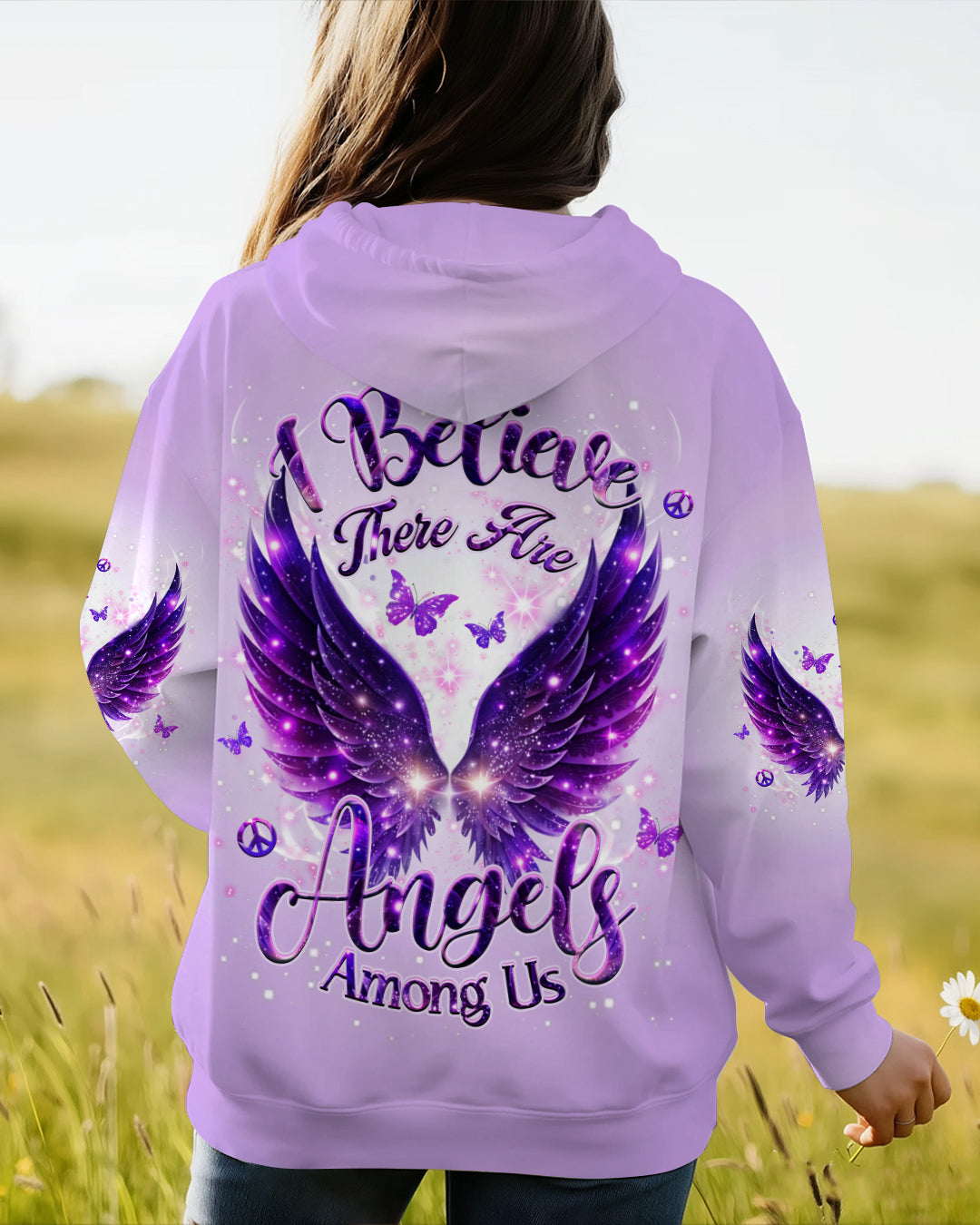 I BELIEVE THERE ARE ANGELS AMONG US WINGS ALL OVER PRINT - YHHG2411251