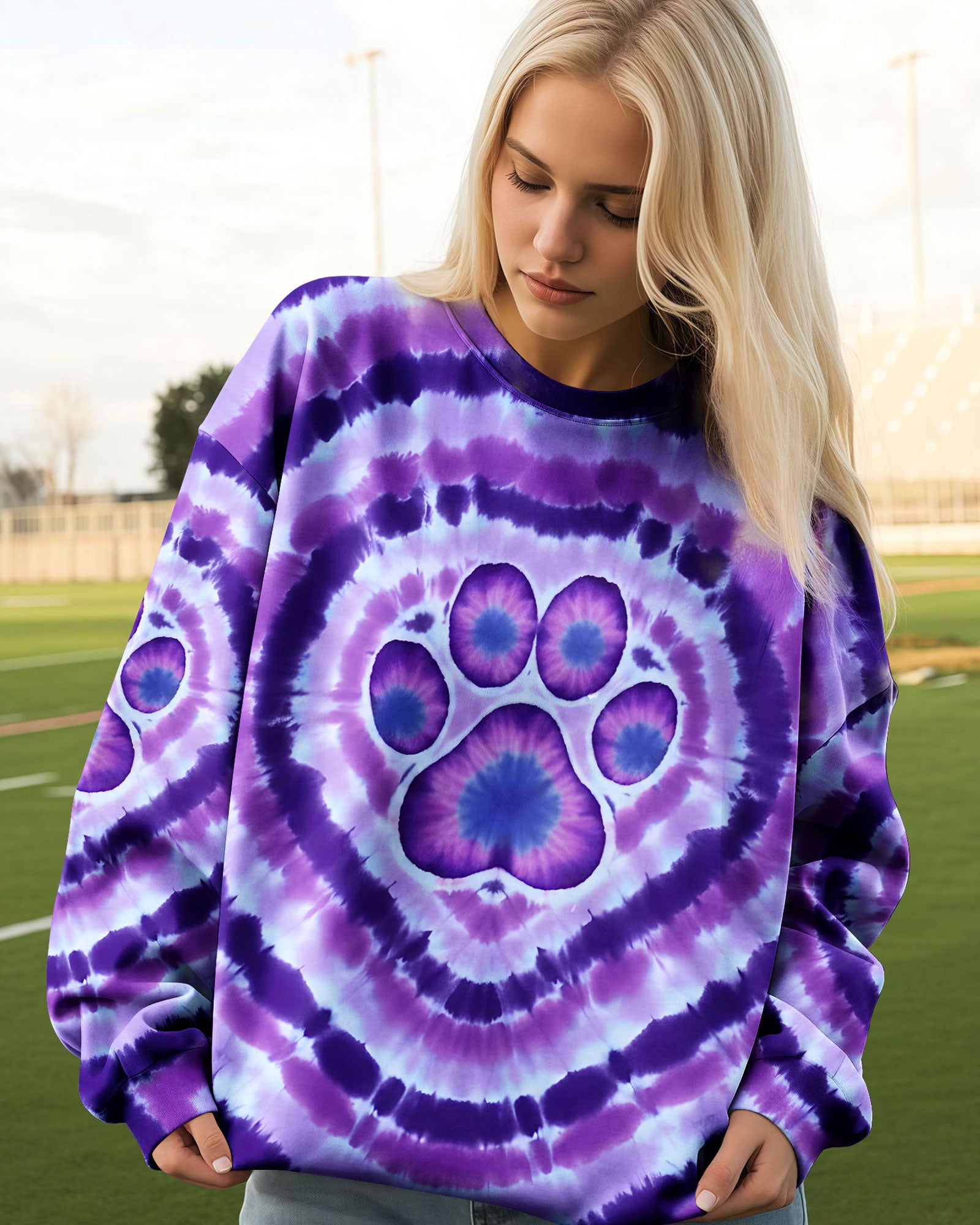 PAW PRINT TIE DYE ALL OVER PRINT - TYQY2811251